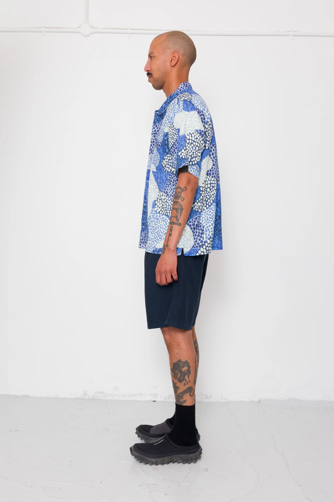 Gabe Shirt - Dot Print Blue Mono - Image 7