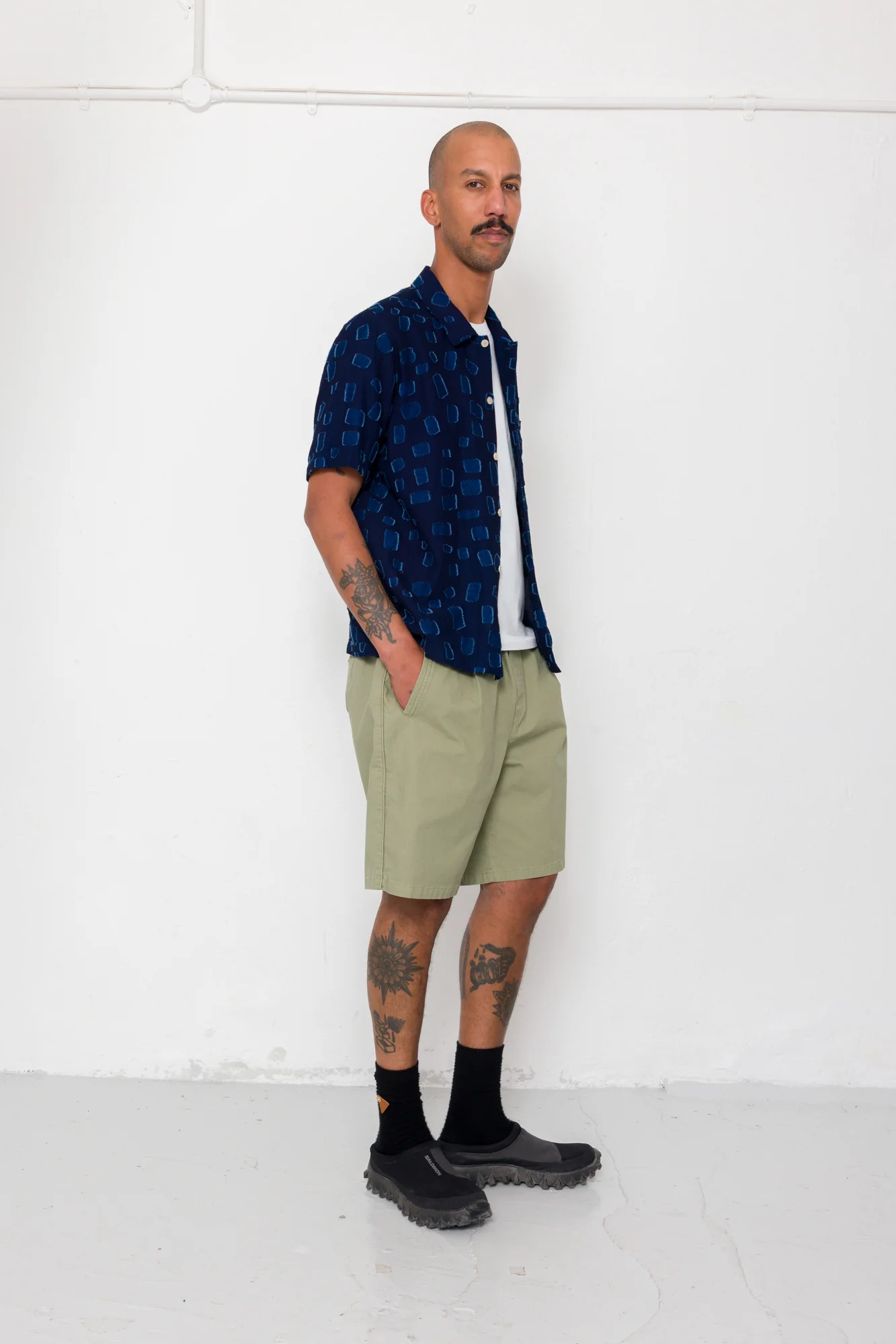 Gabe Shirt - Indigo Irregular Dot - Image 8