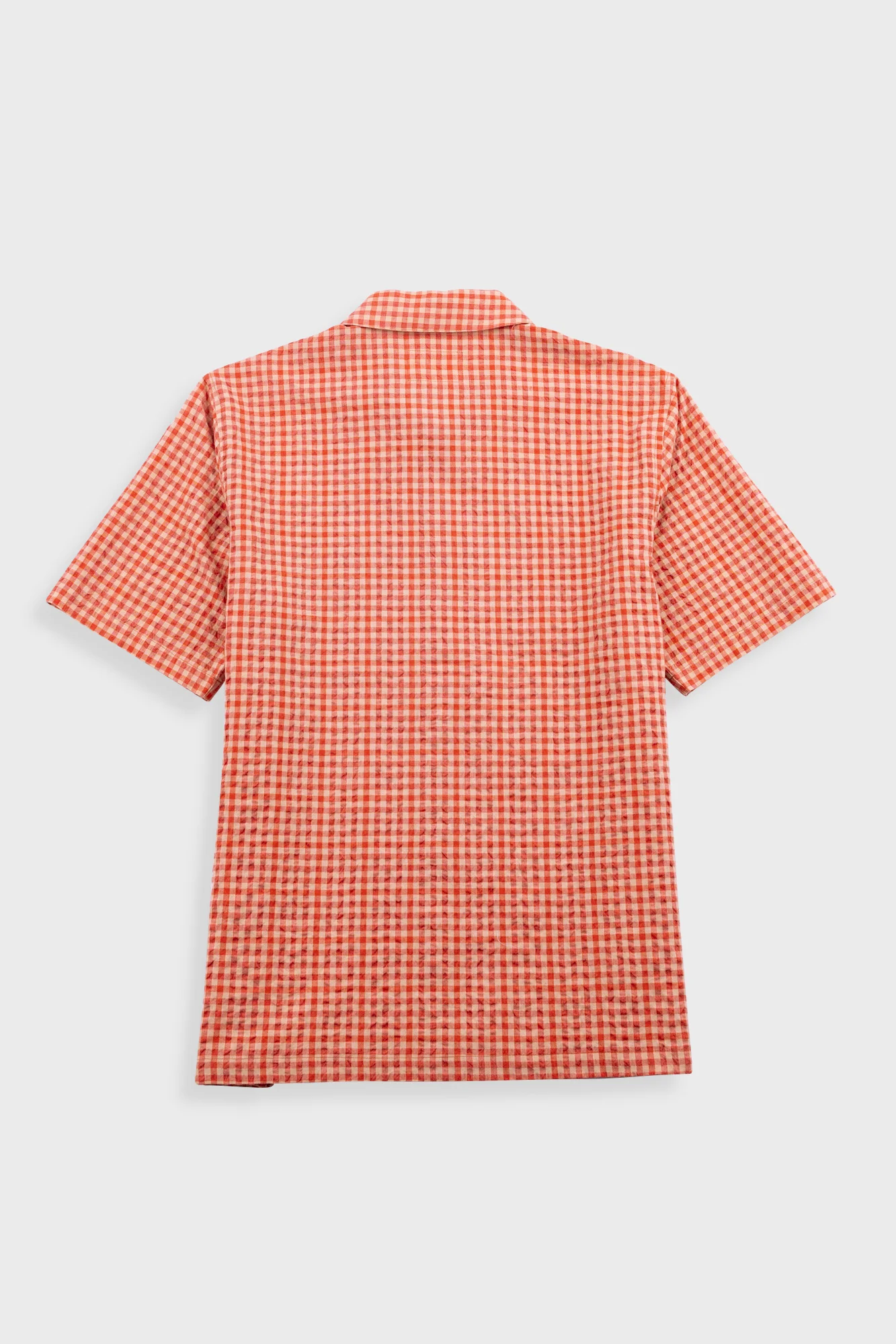 Gabe Shirt - Red Oxide Textured Check - Image 5