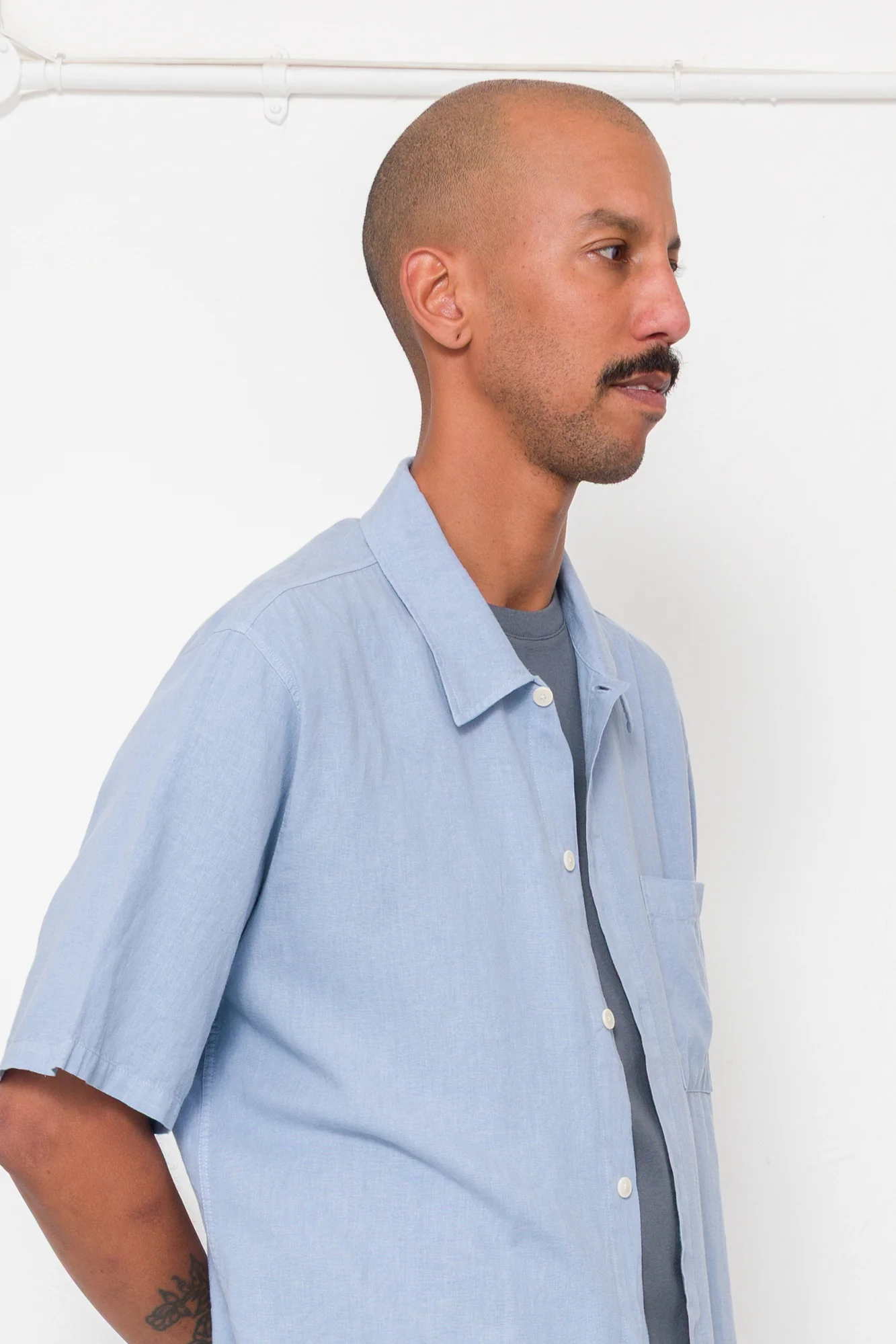 Gabe Shirt - Soft Blue - Image 8