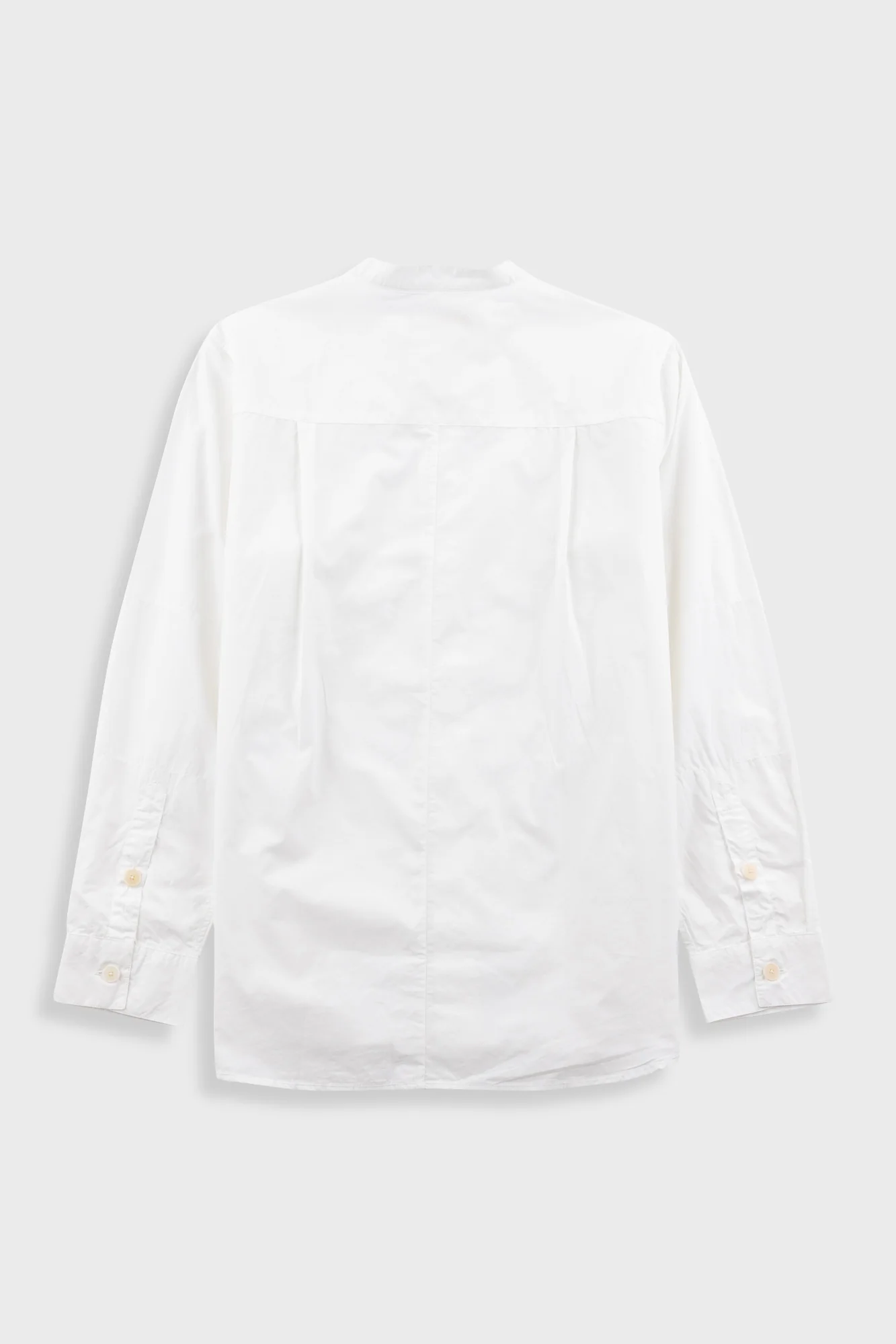 Grandad Collar Shirt - White - Image 9