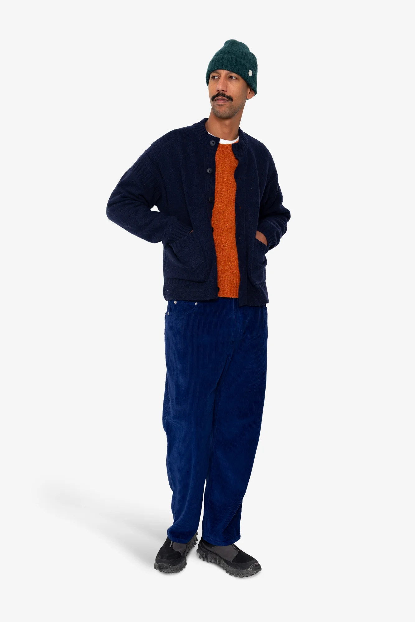 Knitted Jacket - Navy - Image 7