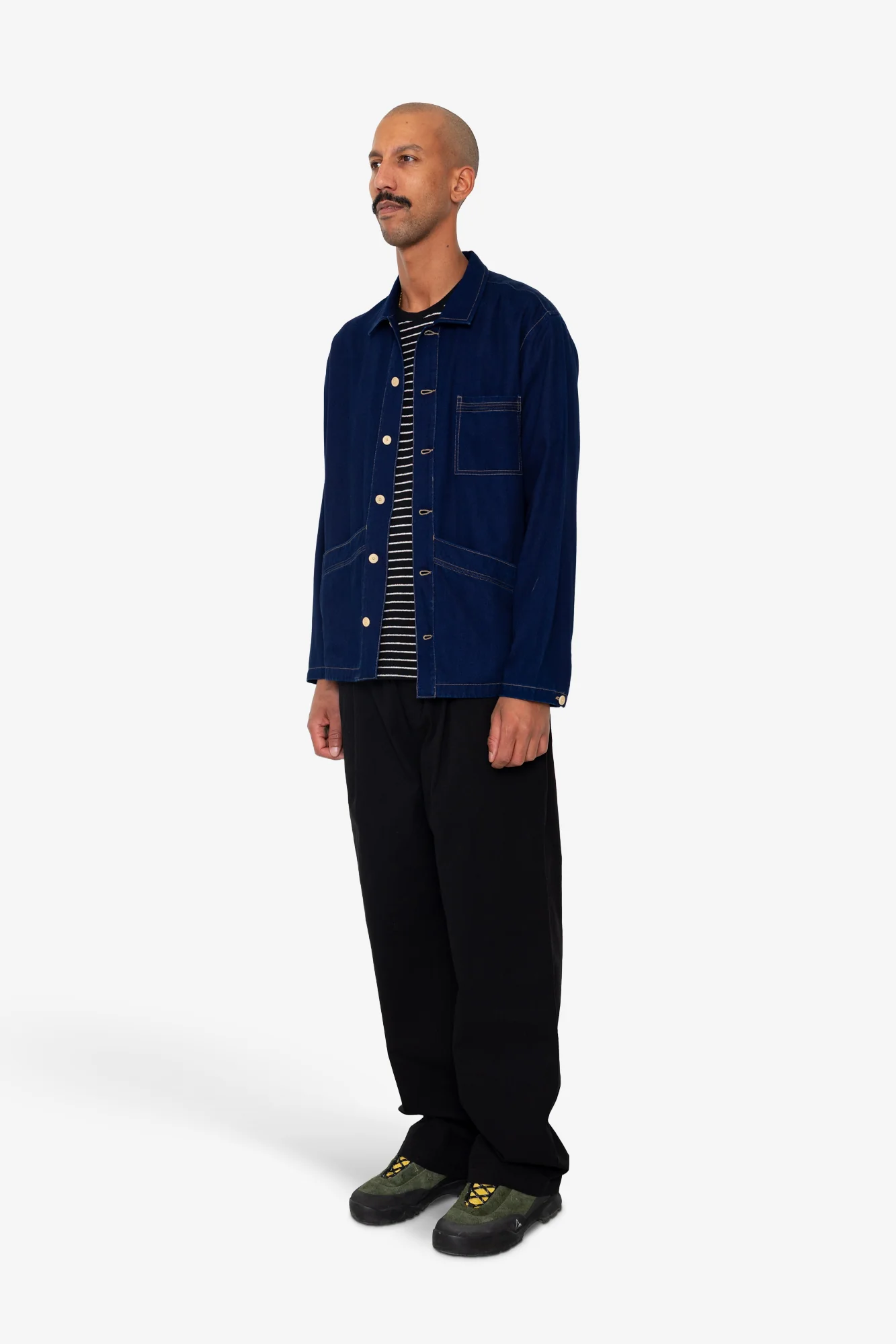 Meyer Shirt Jacket - Deep Denim Herringbone - Image 4