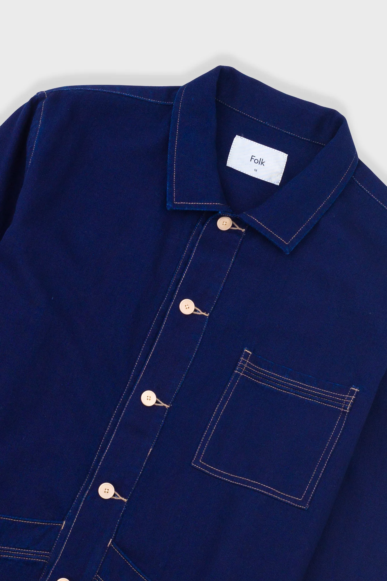 Meyer Shirt Jacket - Deep Denim Herringbone - Image 5