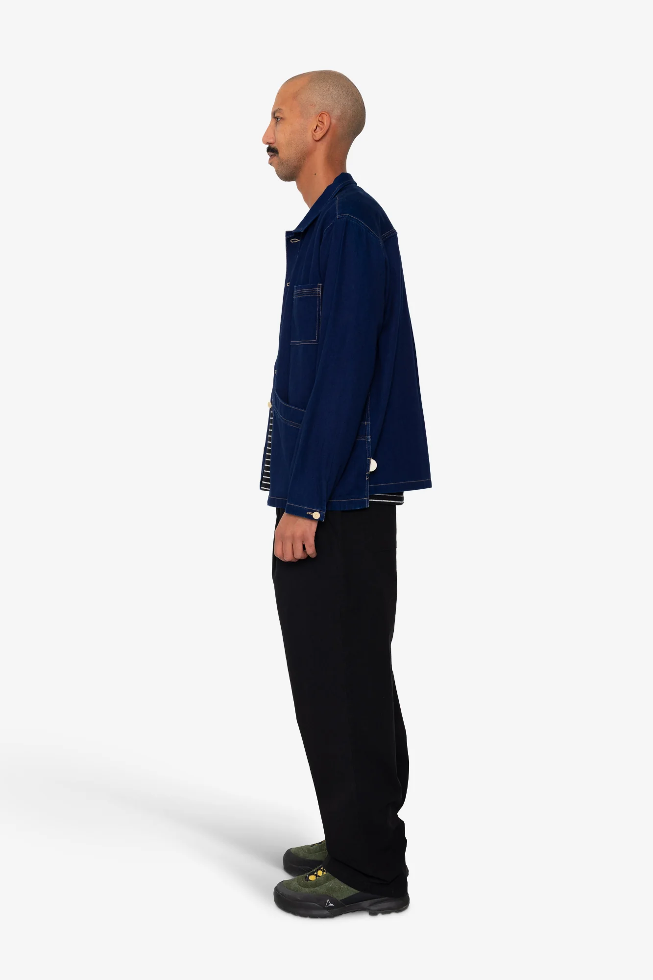 Meyer Shirt Jacket - Deep Denim Herringbone - Image 7