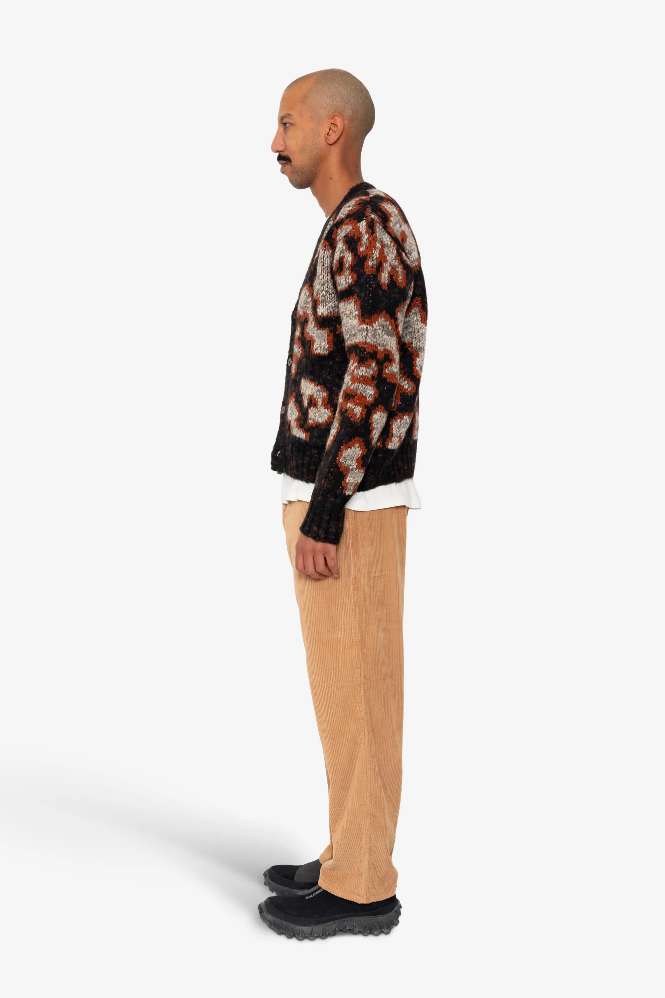 Mixed Yarn Cardigan - Espresso Mix - Image 4