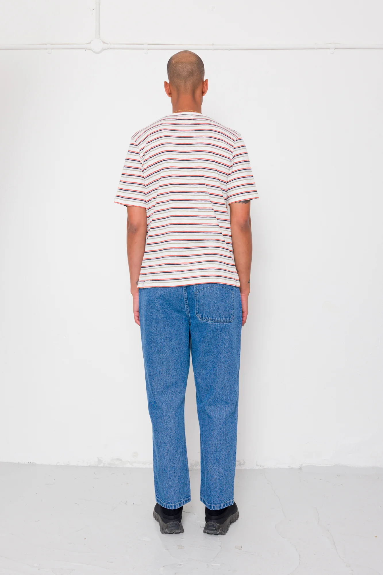 Multistripe T-Shirt - Ecru / Red Oxide Mix - Image 4