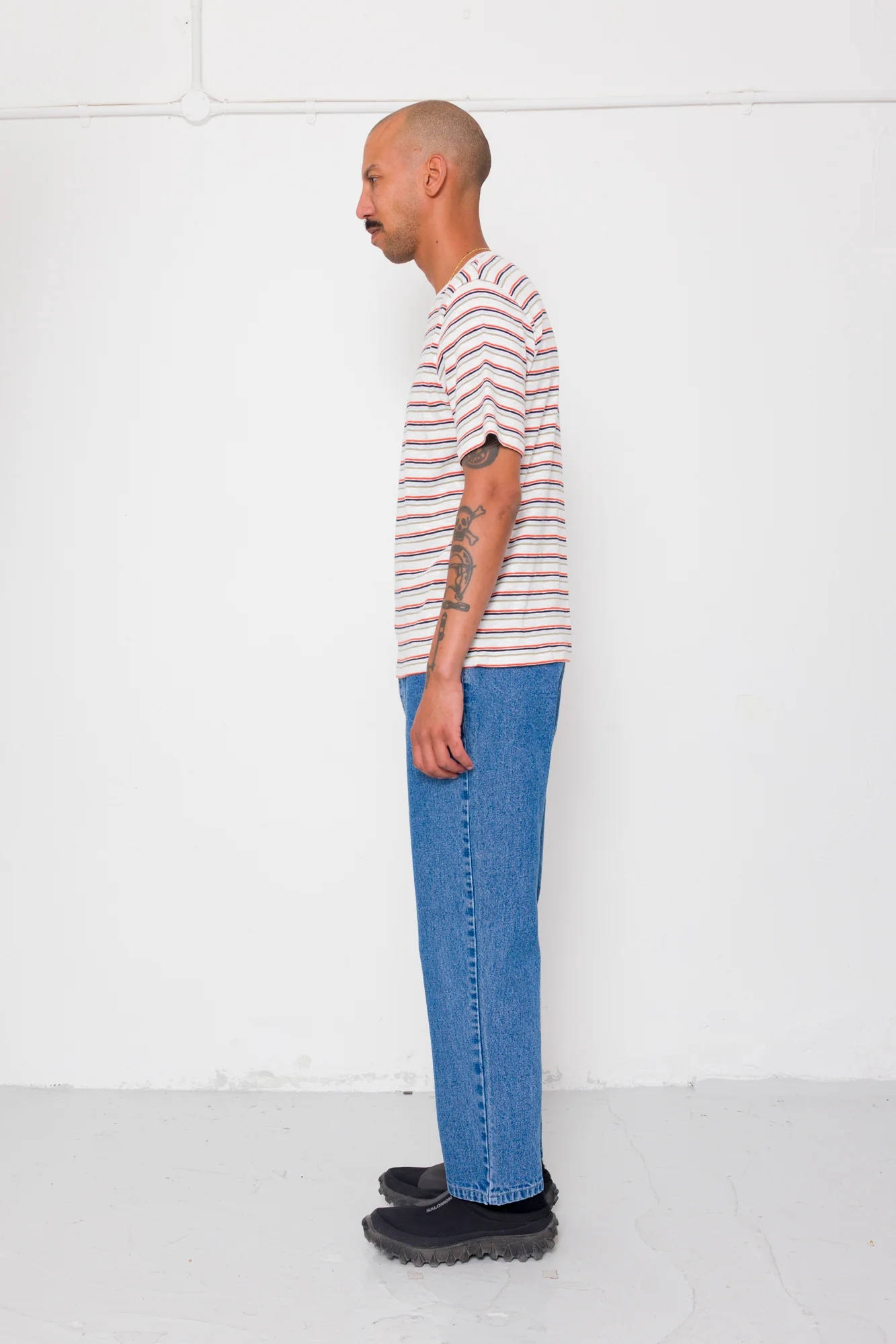 Multistripe T-Shirt - Ecru / Red Oxide Mix - Image 9