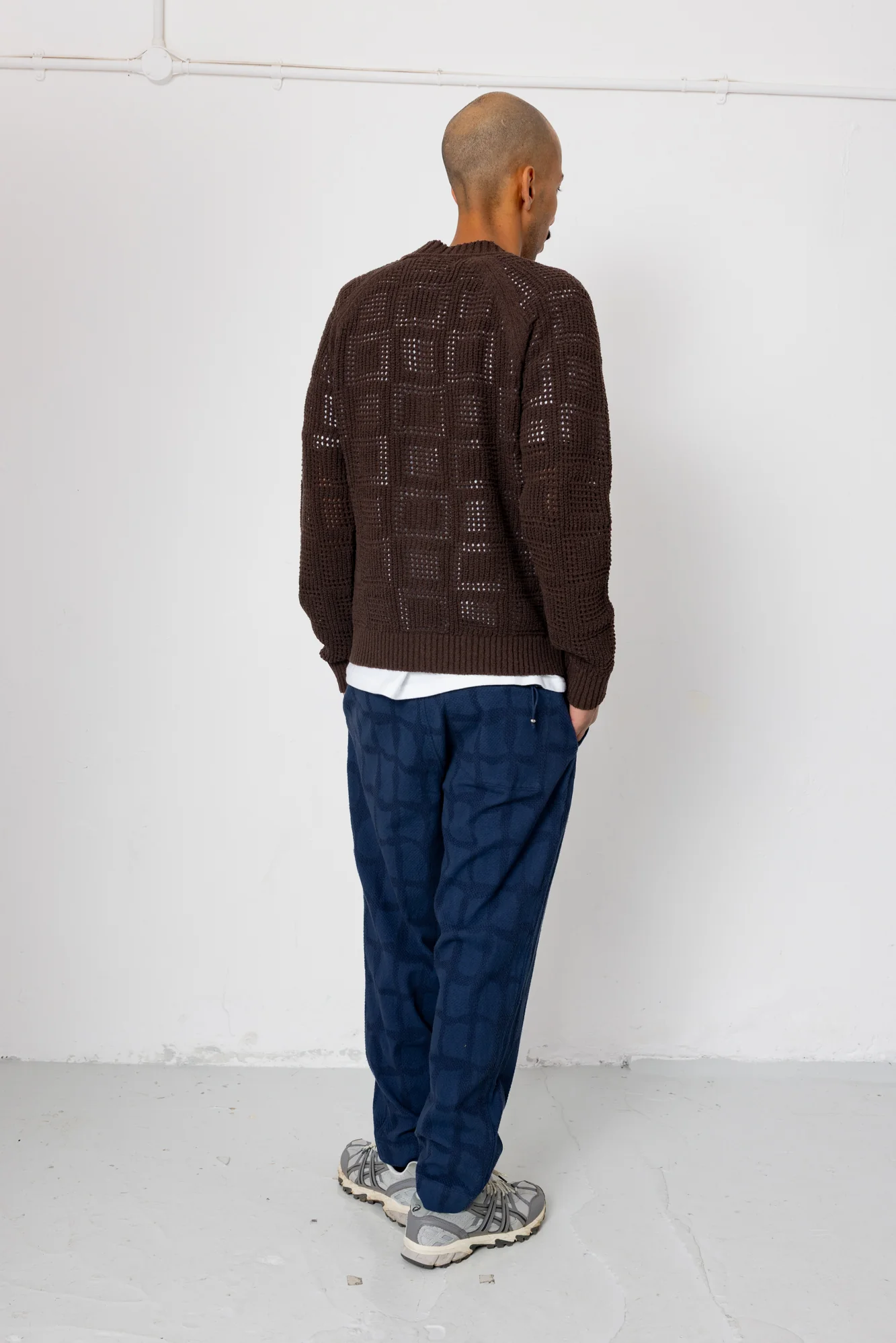 Open Knit Bomber - Chocolate - Image 4