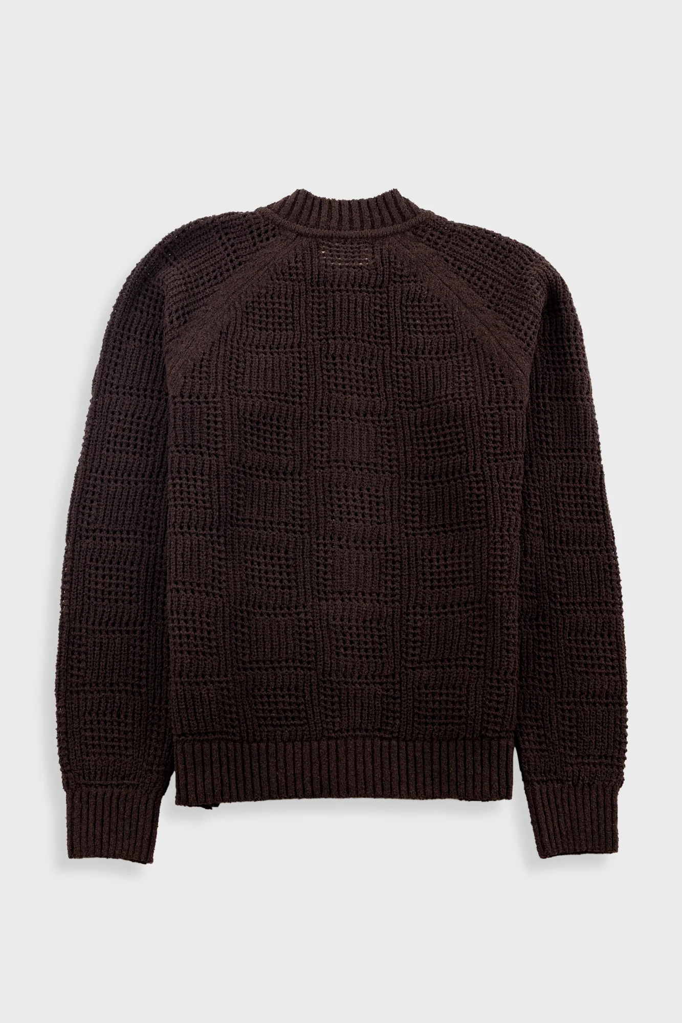 Open Knit Bomber - Chocolate - Image 5