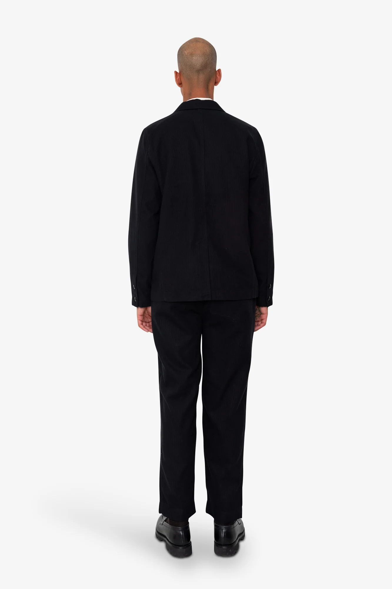 Patch Jacket - Soft Black Brushed Stripe - Image 8
