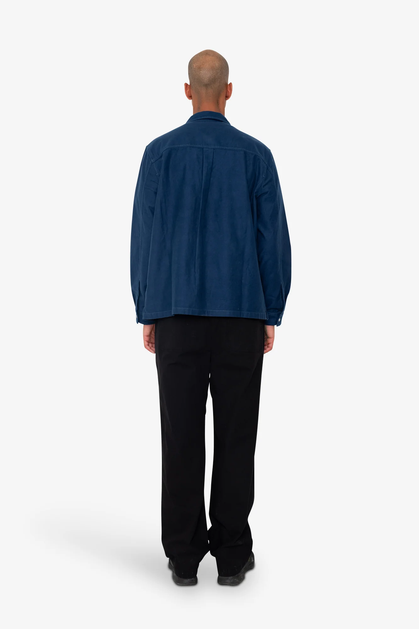 Patch Overshirt - Ink Blue Moleskin - Image 8