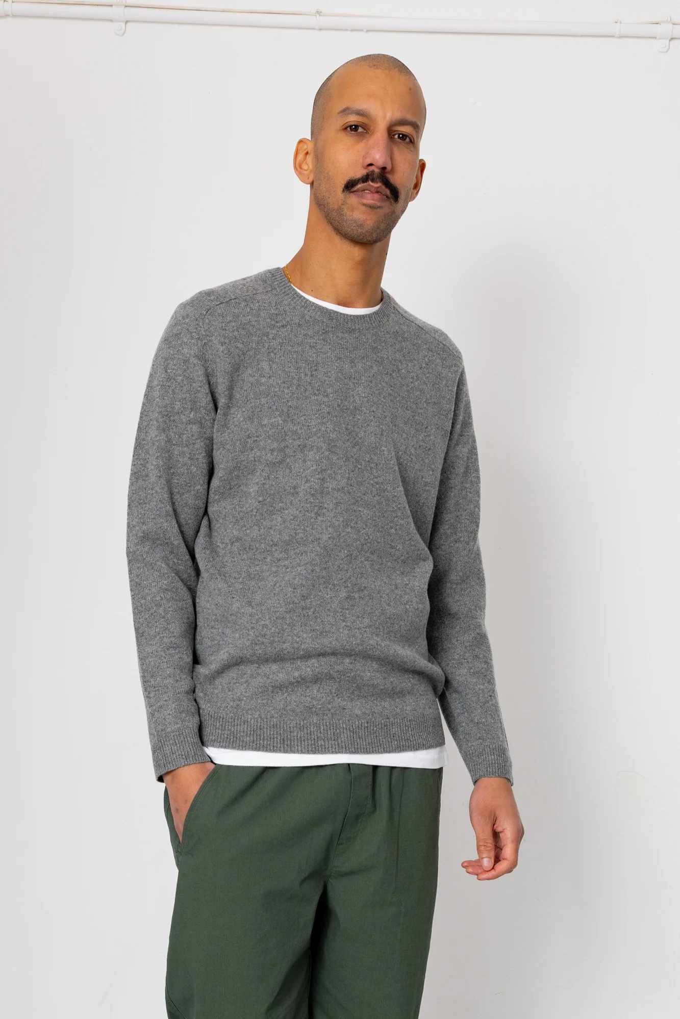 Patrice Crew - Grey Melange - Image 4