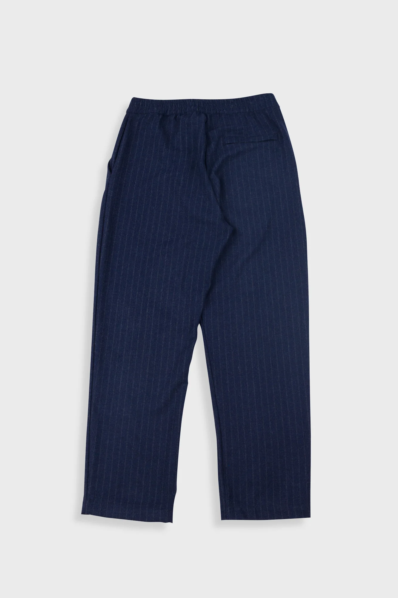 Pintuck Trouser - Navy Wool Stripe - Image 9