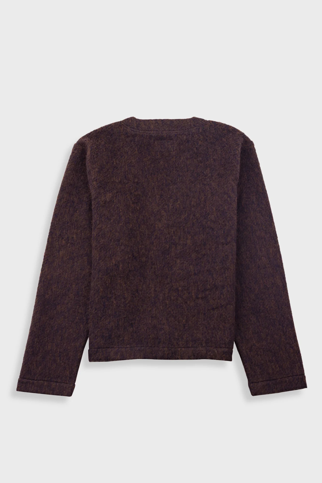 Pocket Cardigan - Navy Espresso Brushed Wool - Image 5