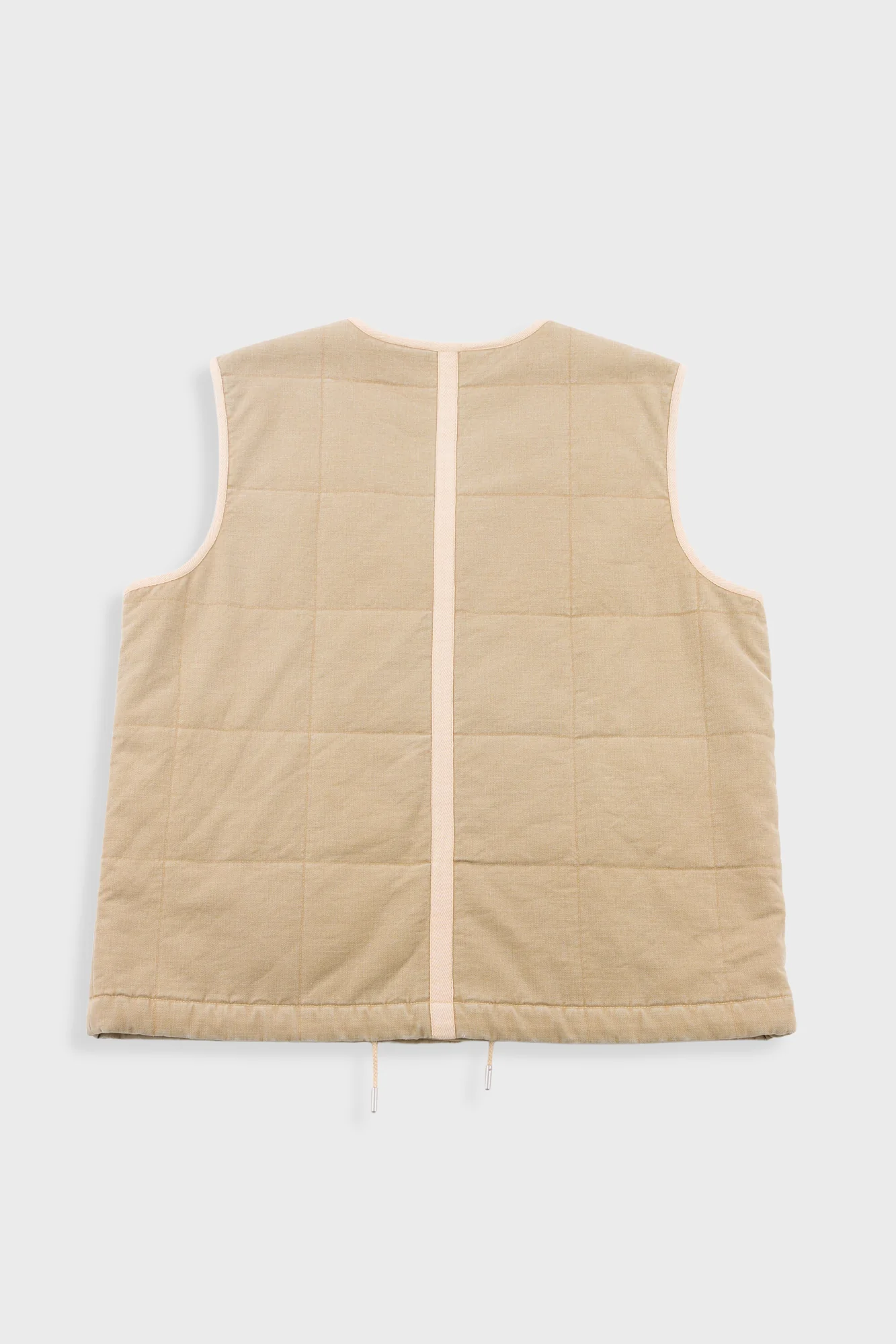 Quilted Gilet - Fossil Slub - Image 5