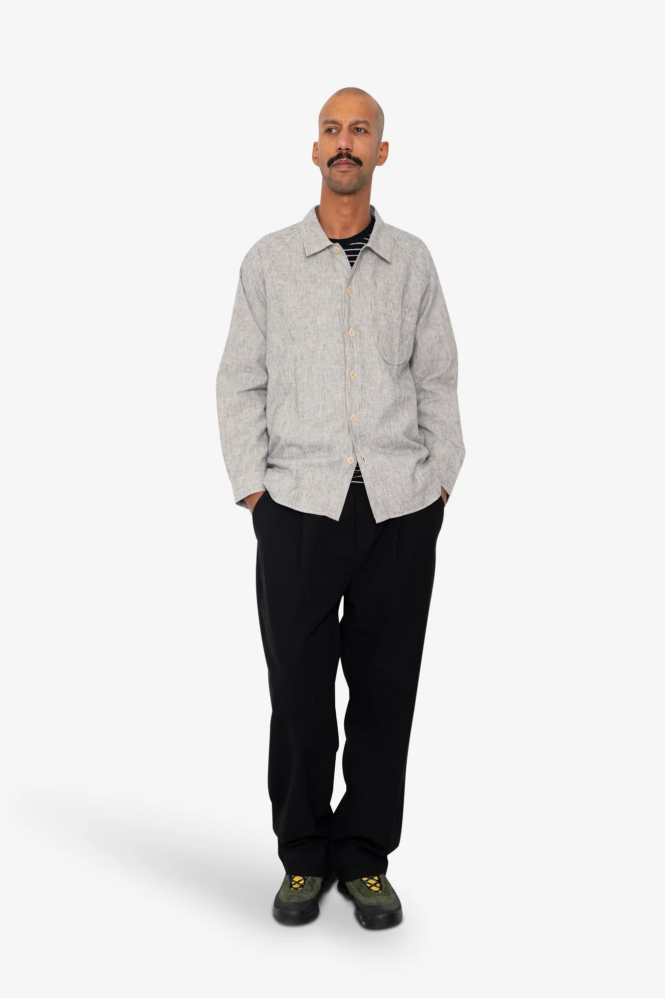 Raglan Shirt - Black Microstripe - Image 7