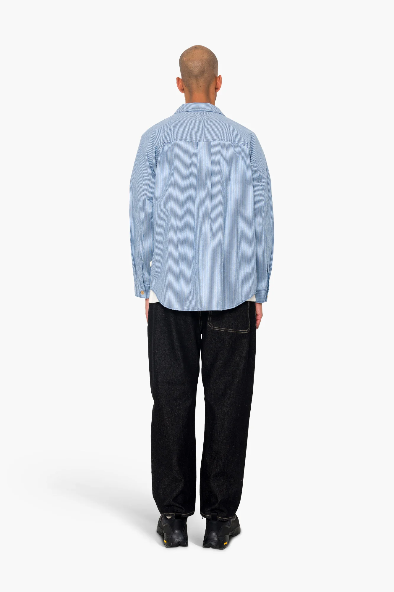 Raglan Shirt - Blue Crinkle Stripe - Image 7