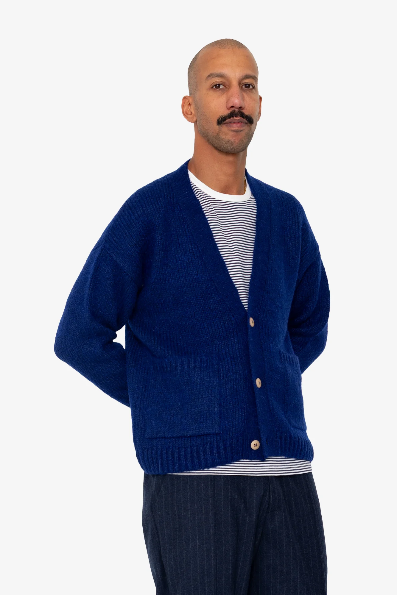 Relaxed Cardigan - Rich Blue - Image 6