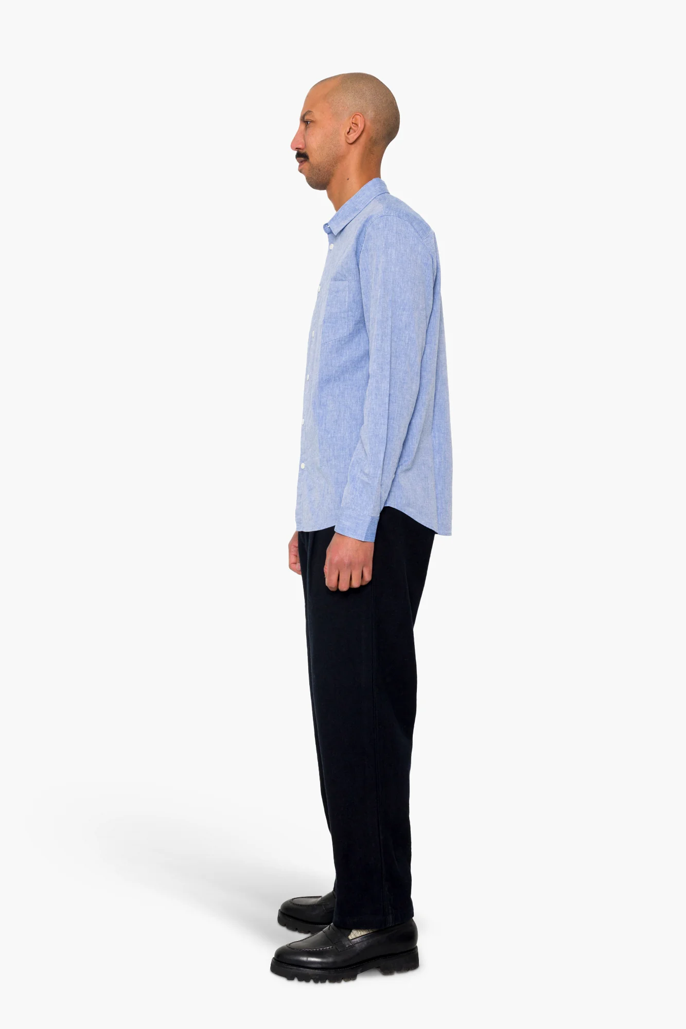 Relaxed Fit Shirt - Blue Texture - Image 4