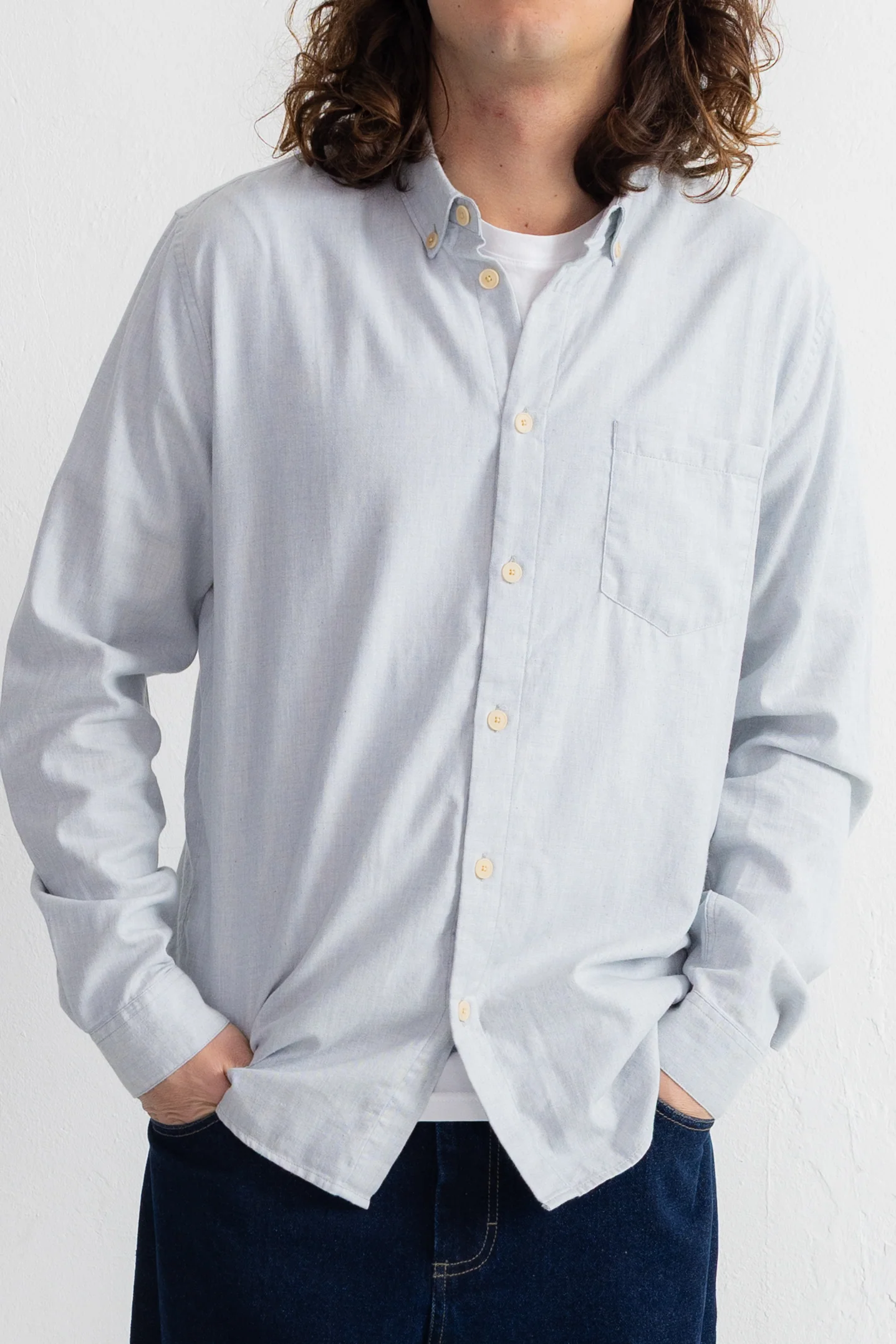 Relaxed Fit Shirt - Ice Blue Flannel - Image 5