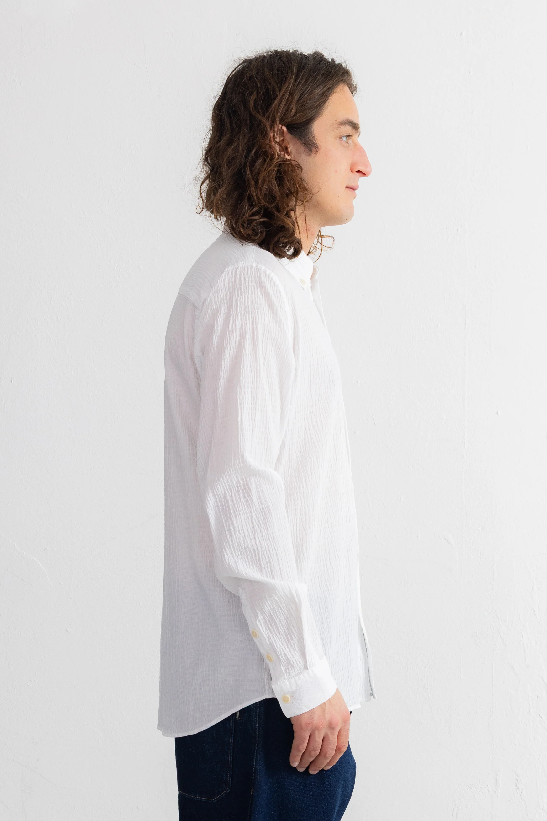 Relaxed Fit Shirt - White Texture - Image 3