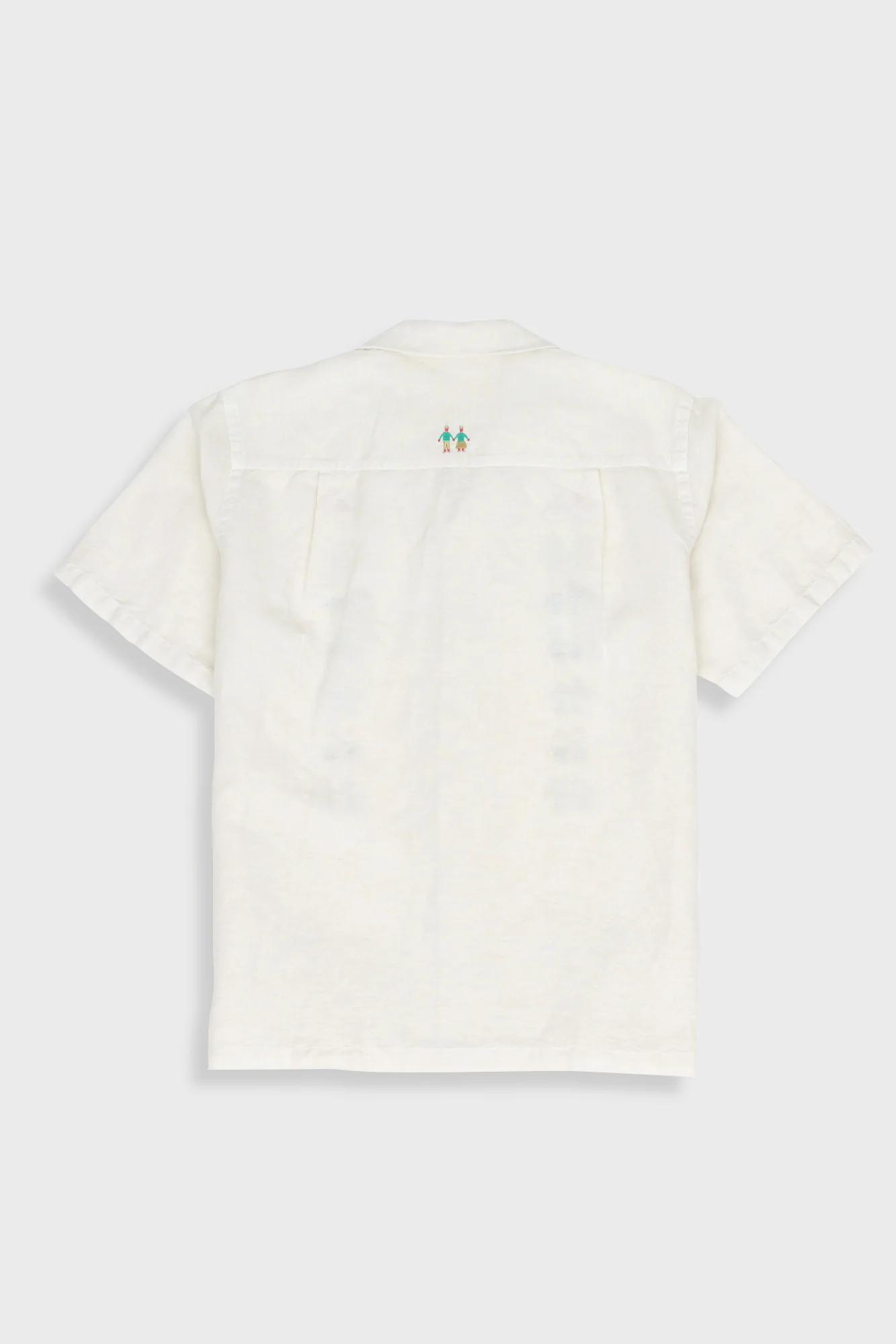 Relaxed Soft Collar Shirt - Ecru Track Embroidery - Image 13