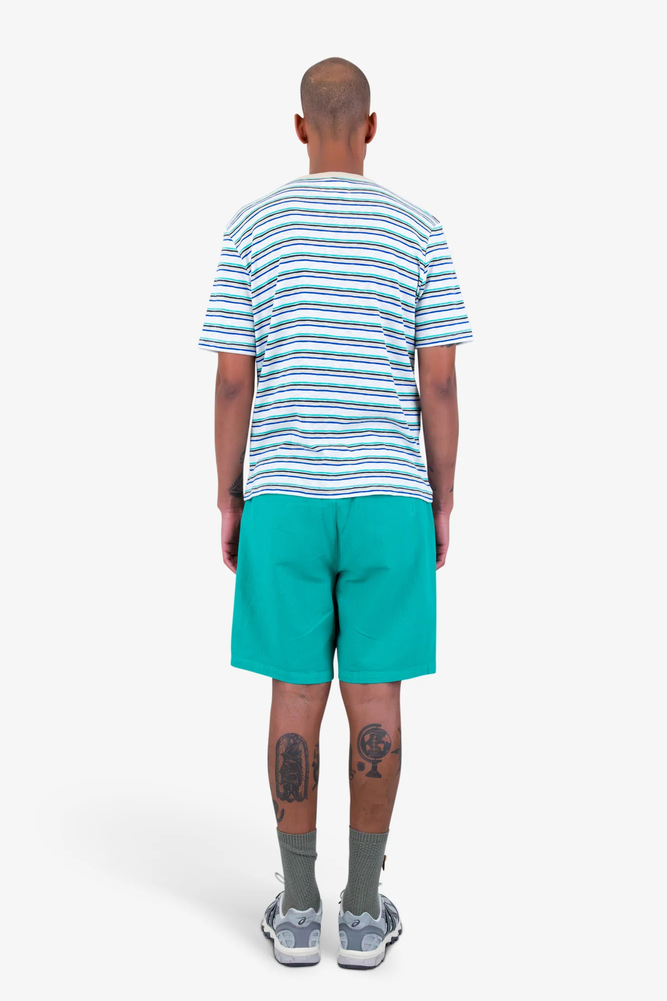 Short Sleeve Multistripe T-Shirt - Ecru Mix - Image 8