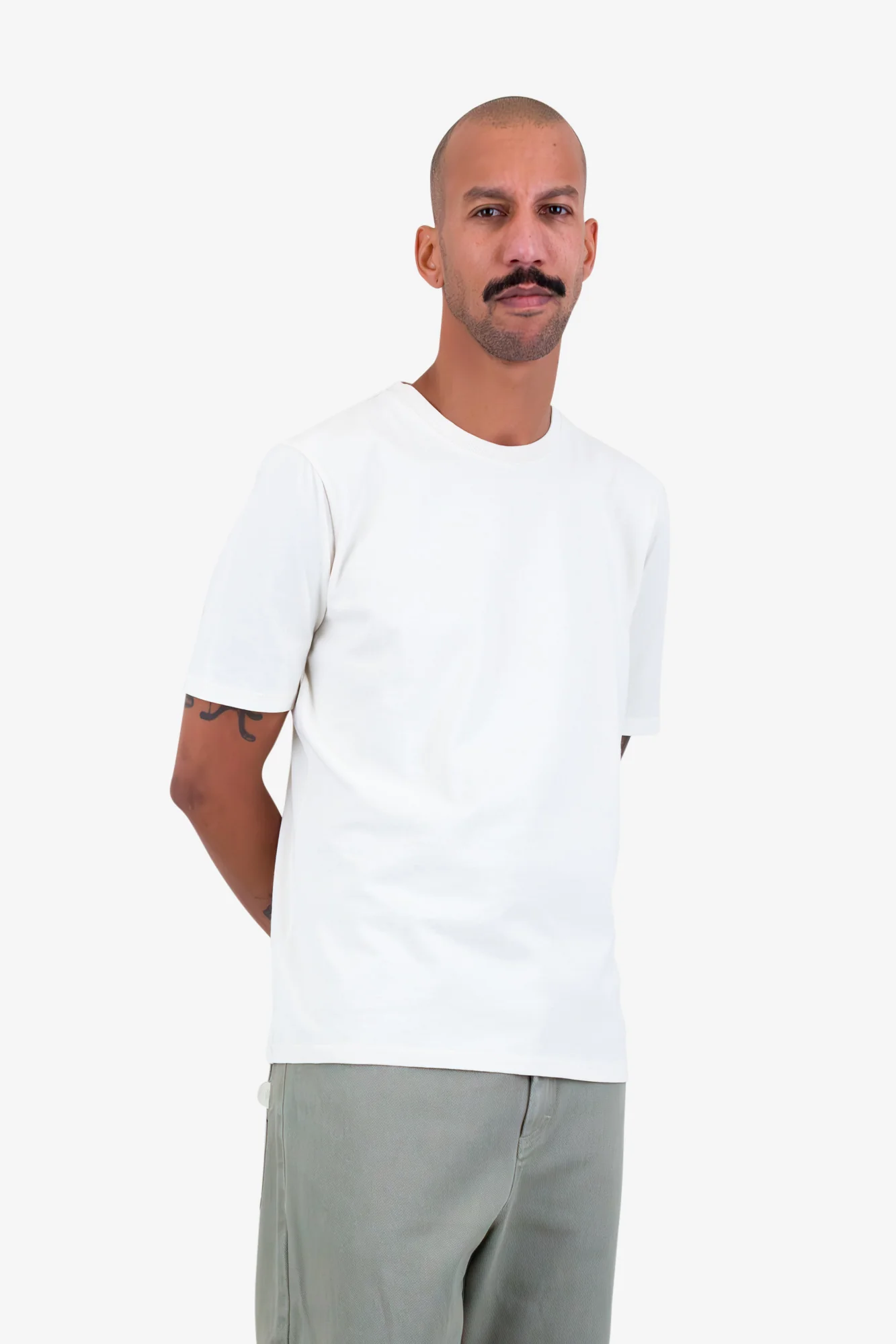 Short Sleeve Textured T-Shirt - Bright White - Image 6