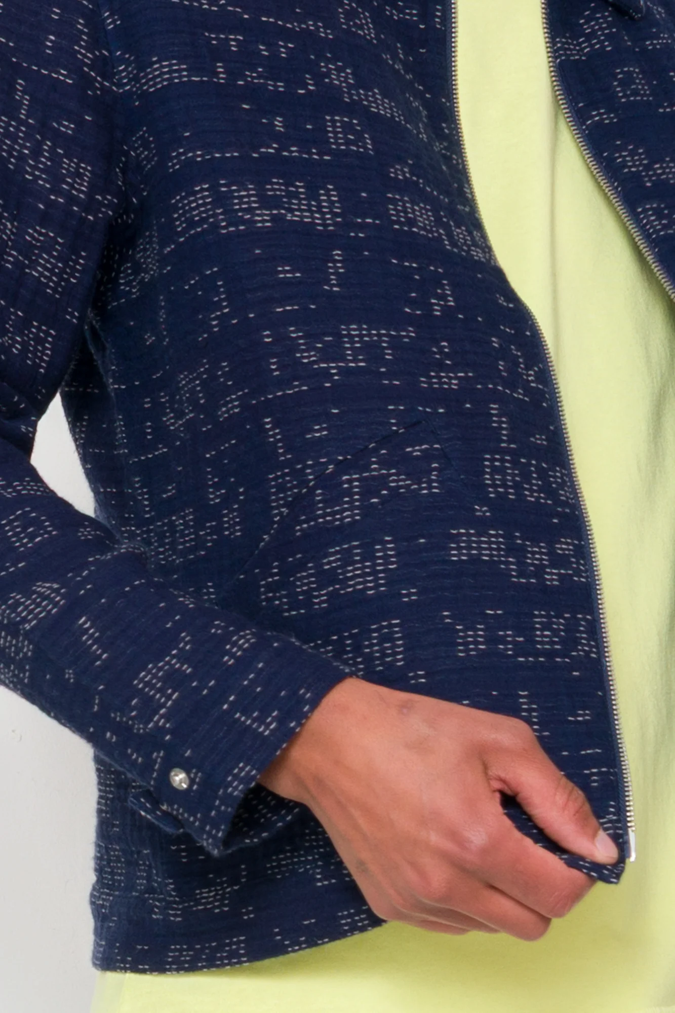 Signal Blouson - Stray Float Stitch Indigo - Image 7