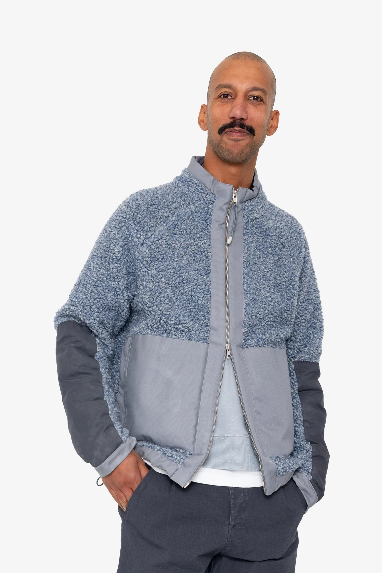 Signal Fleece - Soft Blue Curly Wool - Image 8