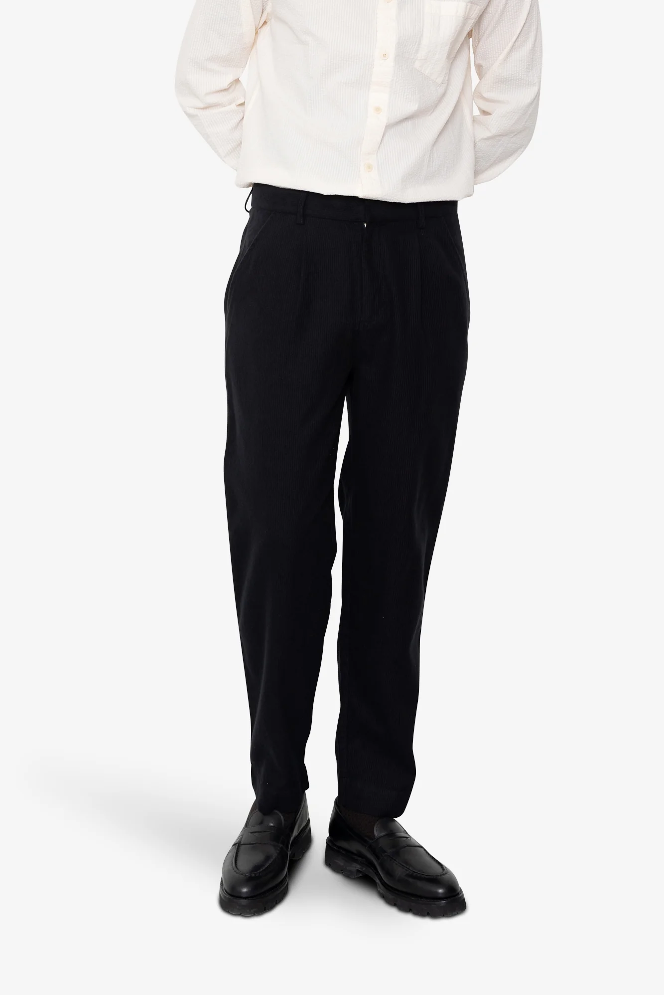 Signal Pant - Soft Black Brushed Stripe - Image 7