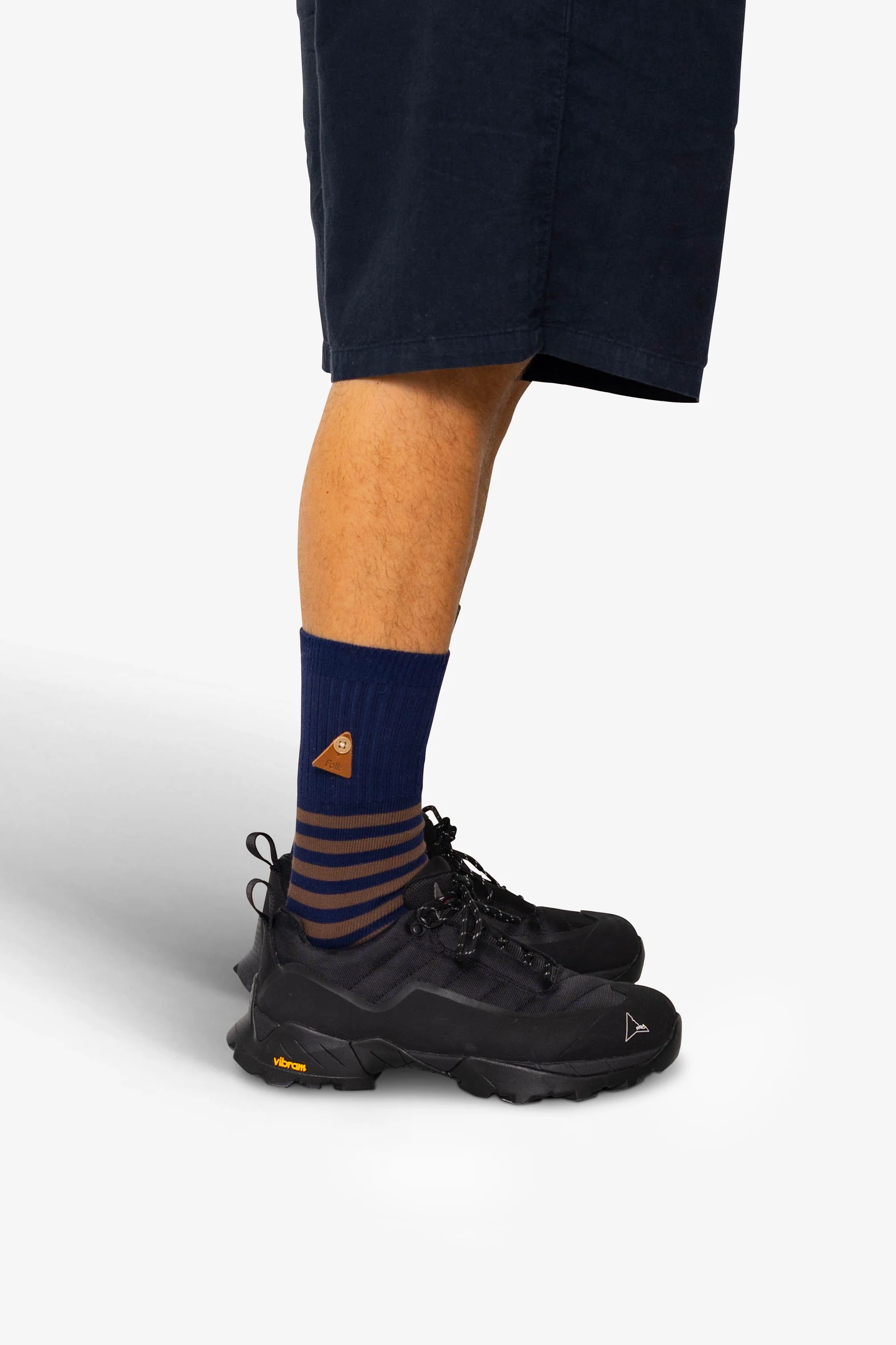 Striped Socks - Brown / Navy - Image 3