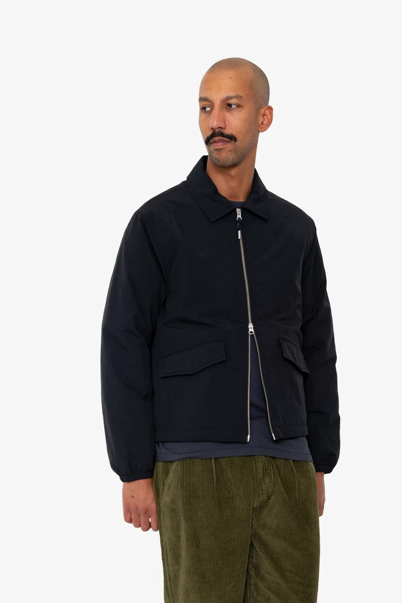 Wadded Bomber - Black Ripstop Nylon - Image 7