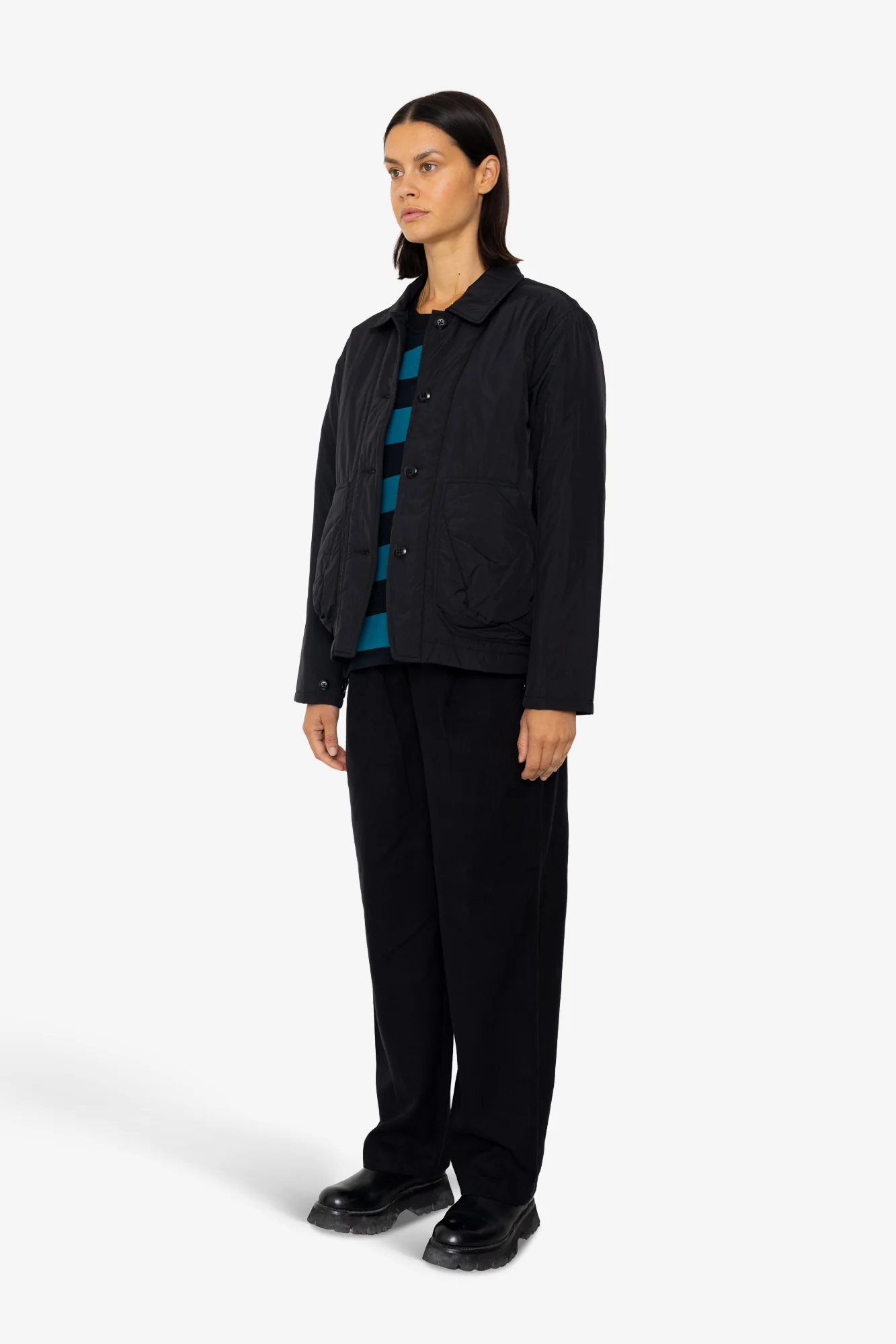 Wadded Prism Jacket - Black Nylon - Image 3