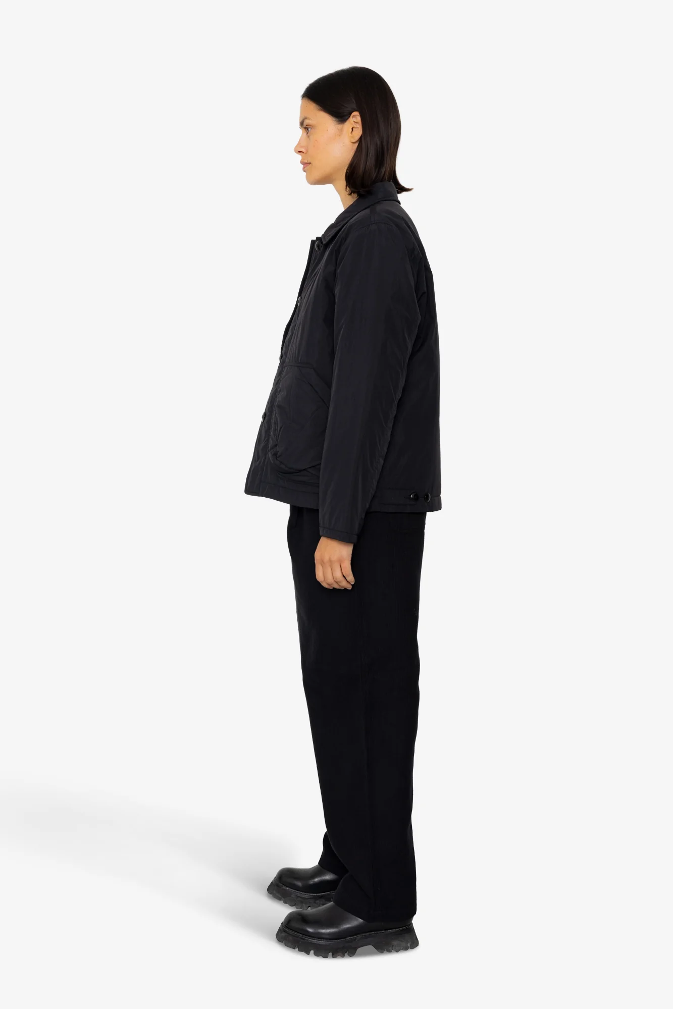 Wadded Prism Jacket - Black Nylon - Image 4