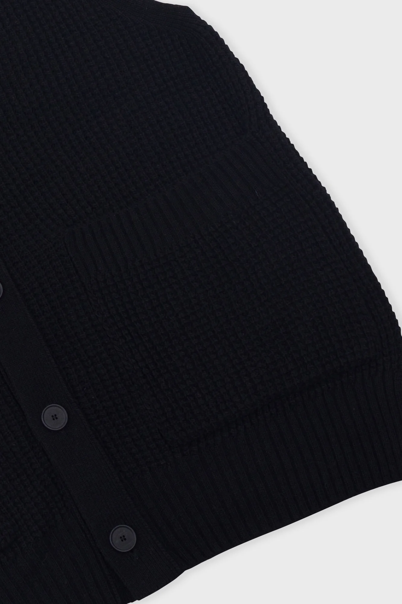 Waffle Vest - Black - Image 3