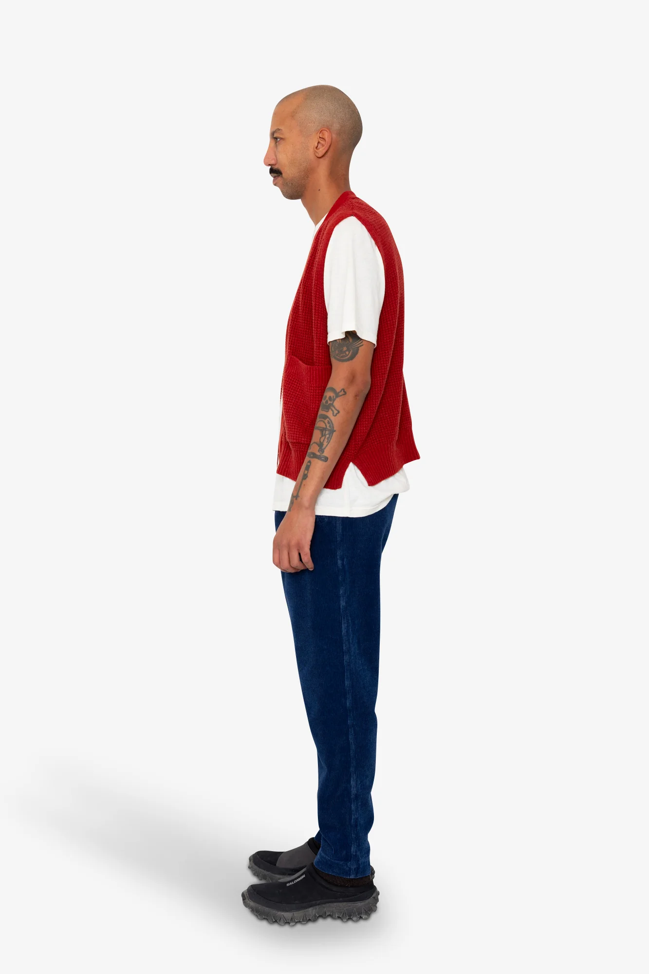 Waffle Vest - Crimson - Image 4