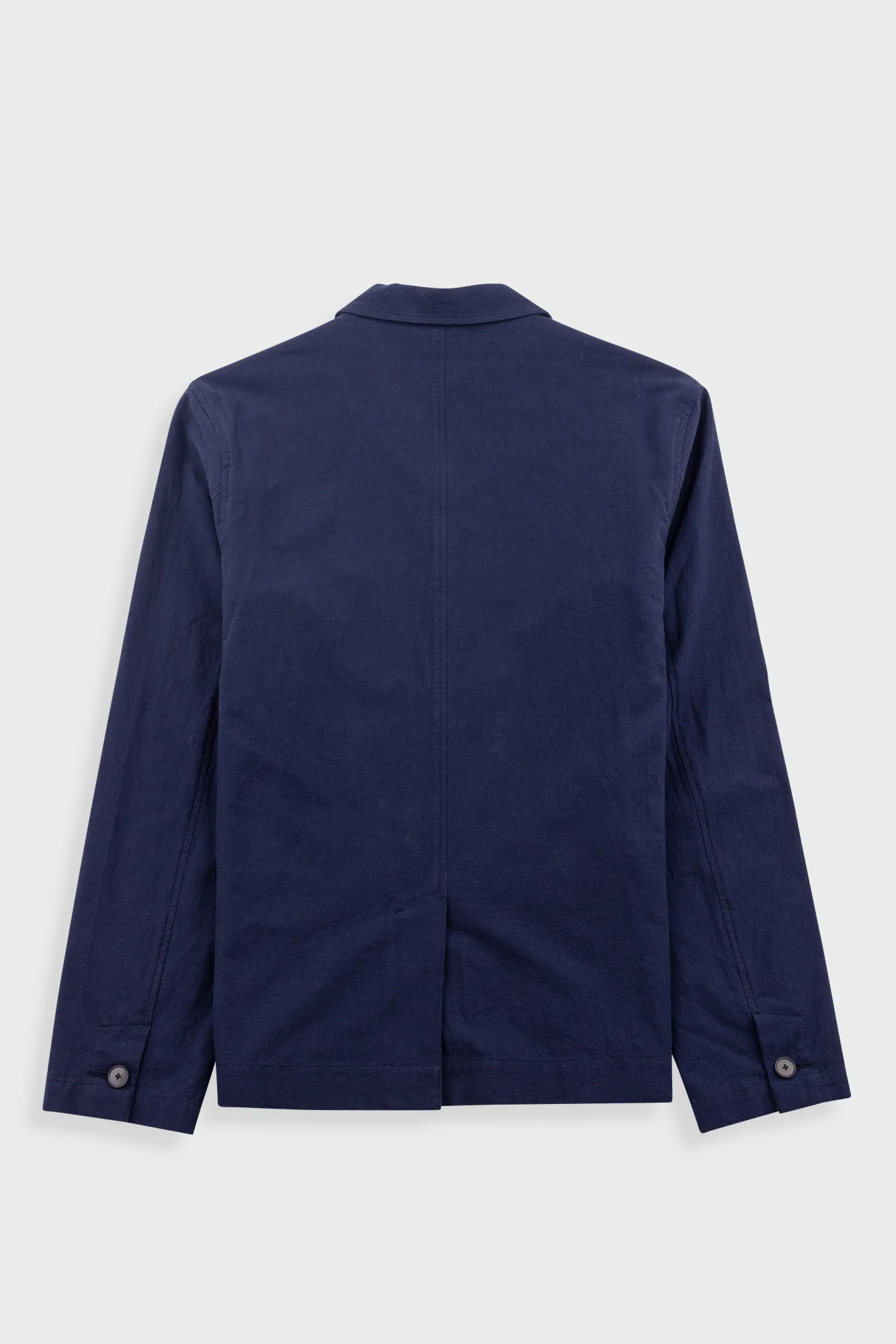 Wide Fit Blazer - Navy Textured Cotton - Image 9