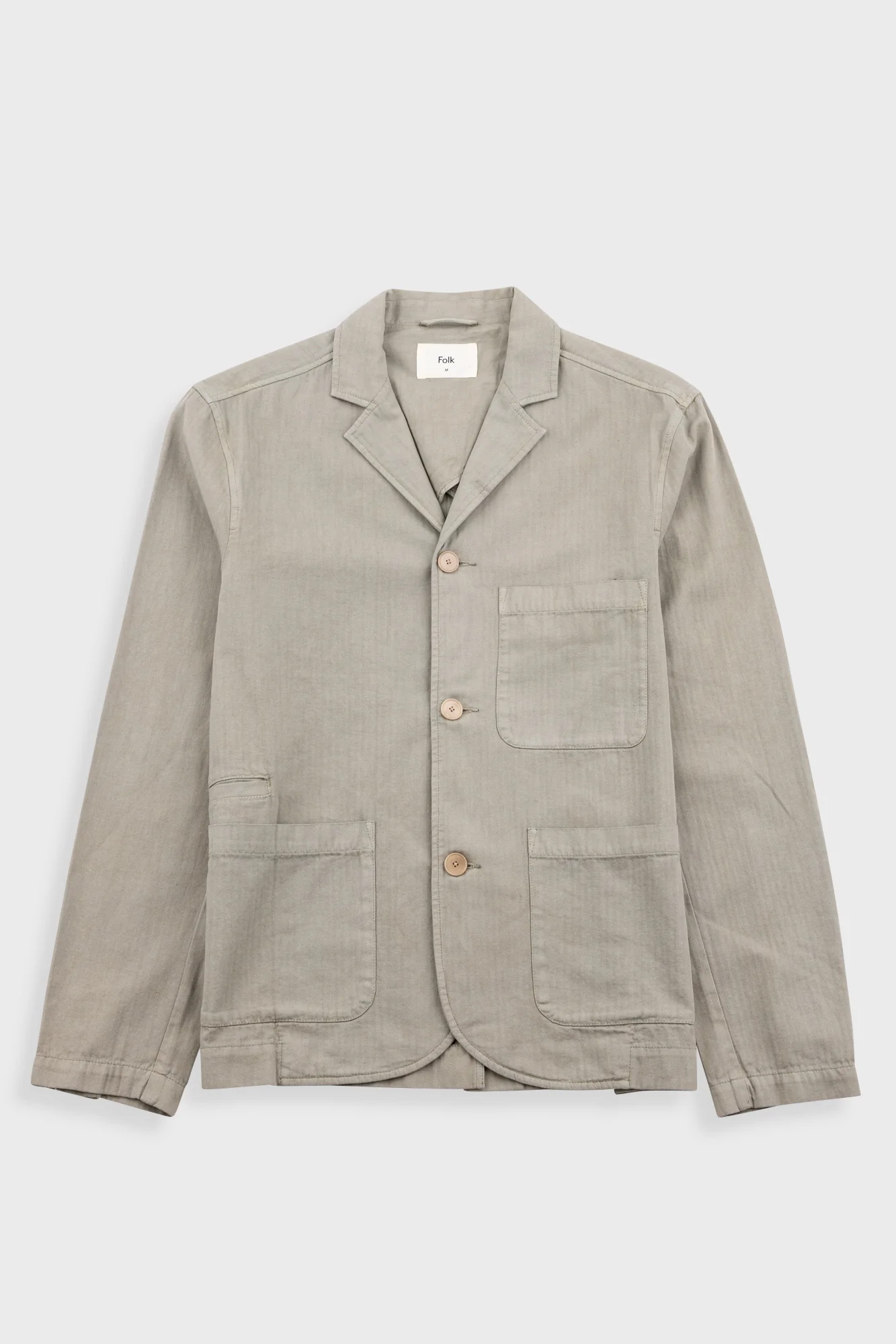 Wide Fit Blazer - Silver Sage Herringbone