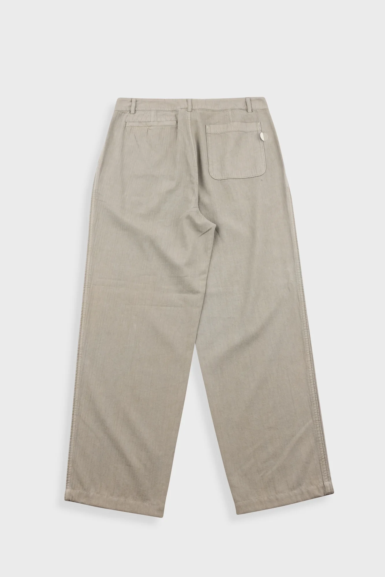 Wide Fit Trouser - Silver Sage Herringbone - Image 9