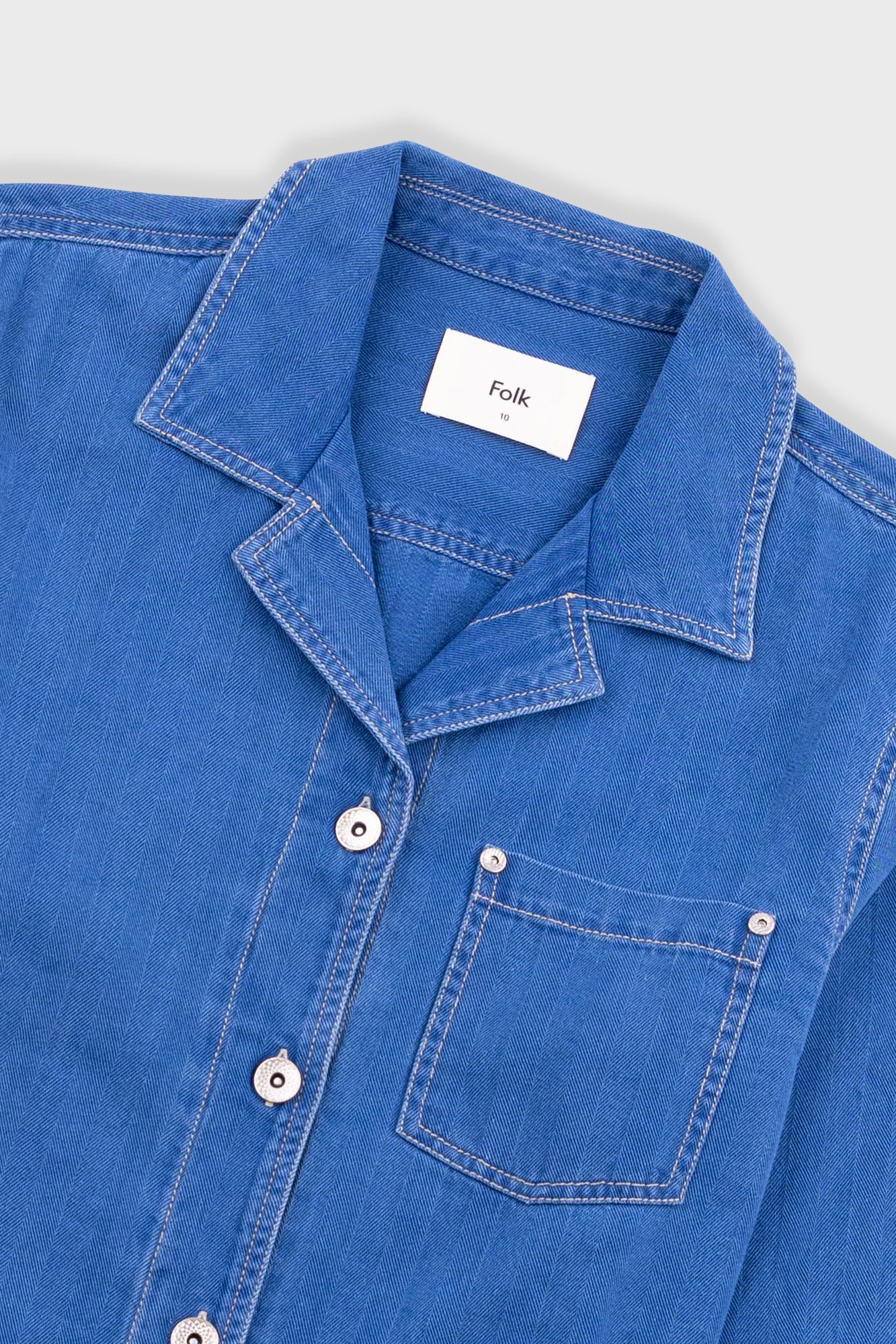 Worker Overshirt - Denim Herringbone - Image 5