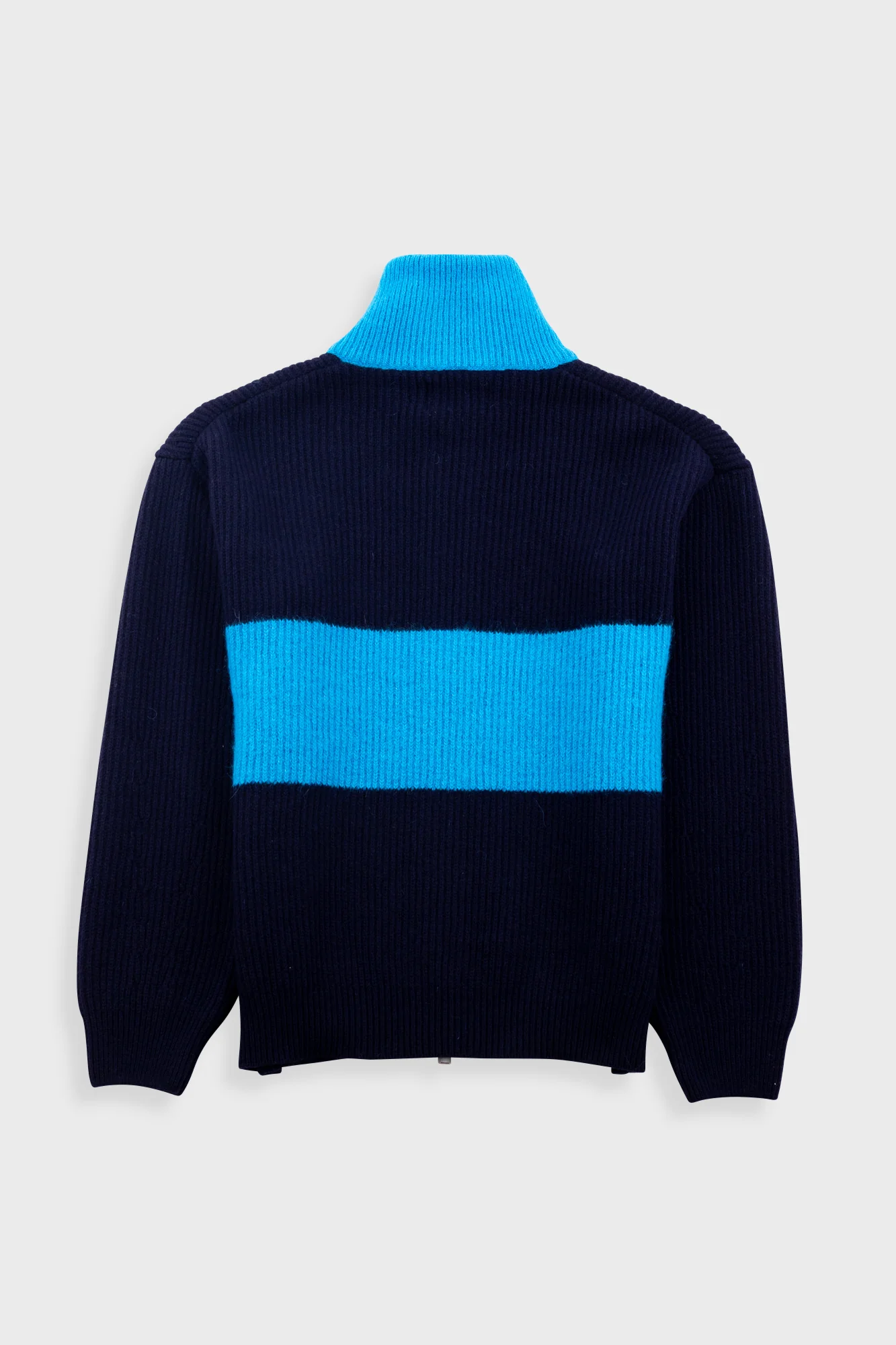 Zip Through Jumper - Navy Cobalt - Image 10