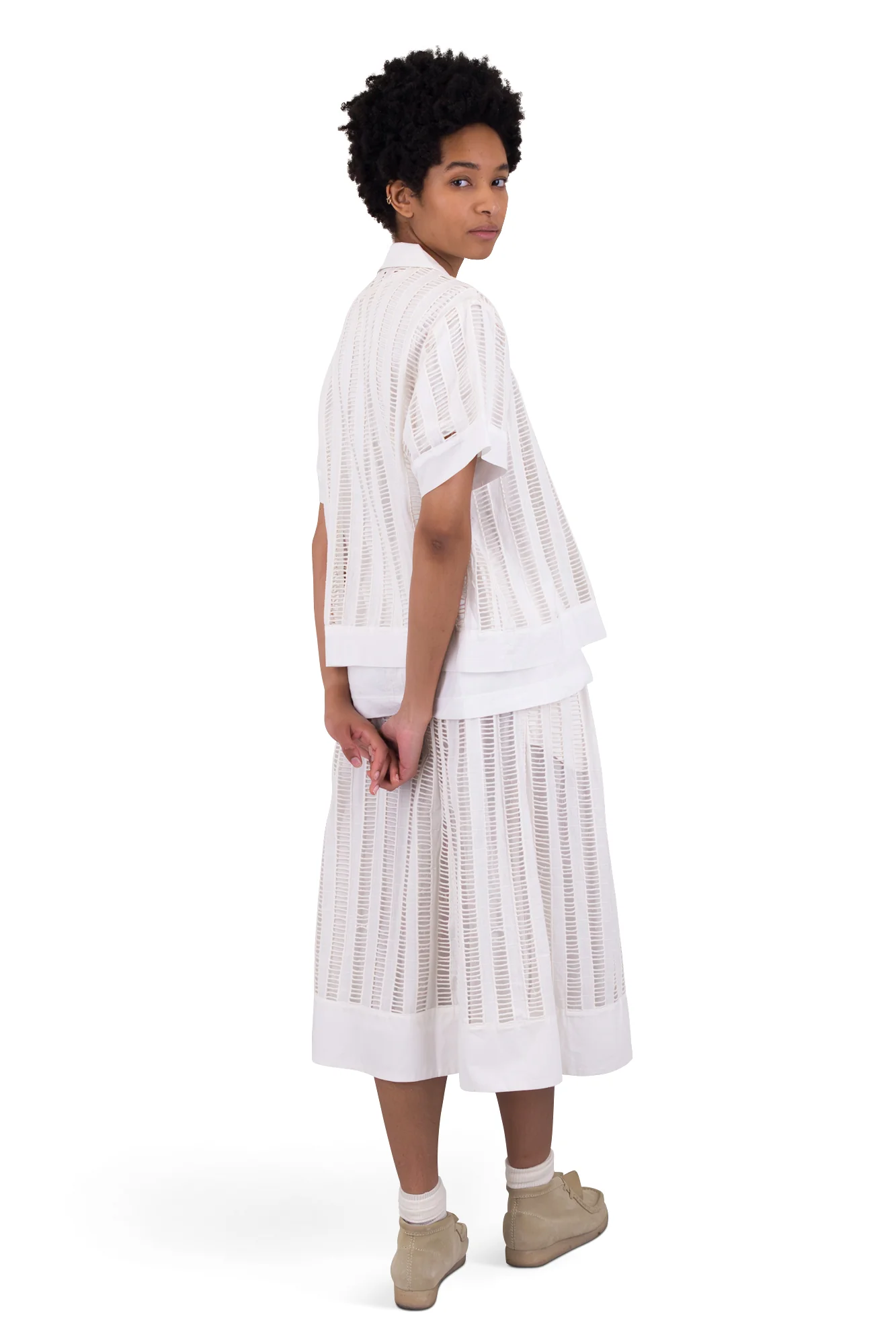 Full Seam Skirt - Ecru Ladder Embroidery - Image 6