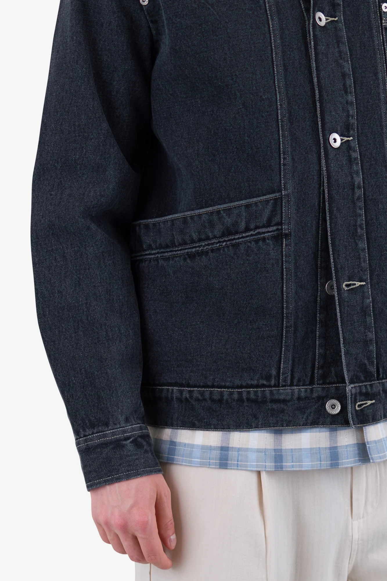 Meyer Jacket - Black Washed Denim - Image 8