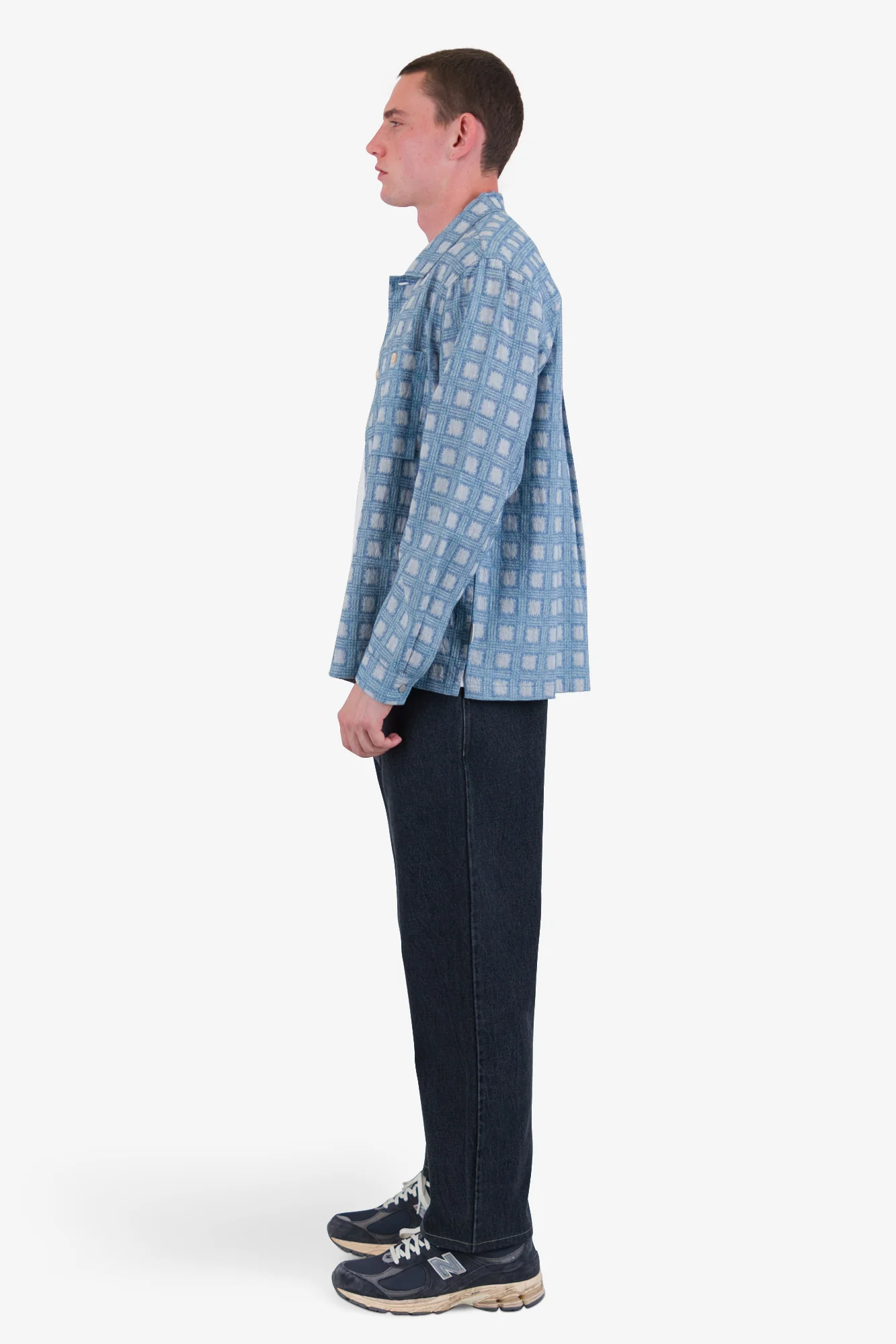 Patch Overshirt - Blue Tile Tapestry - Image 4