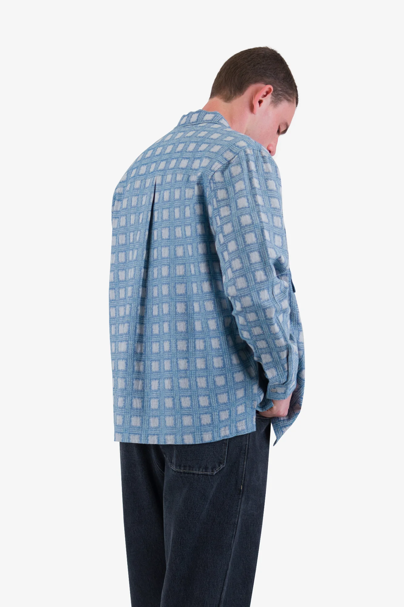 Patch Overshirt - Blue Tile Tapestry - Image 6