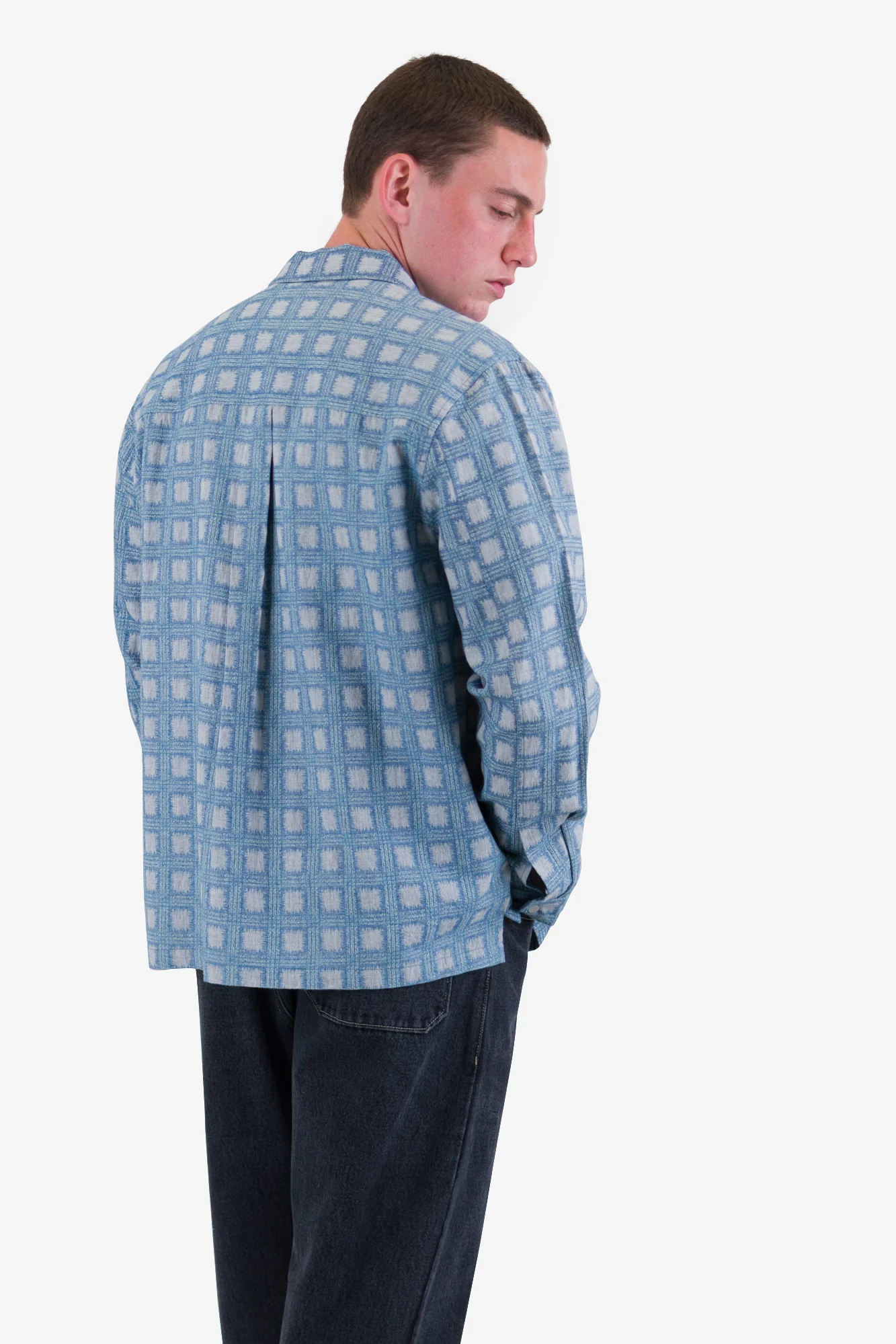 Patch Overshirt - Blue Tile Tapestry - Image 7