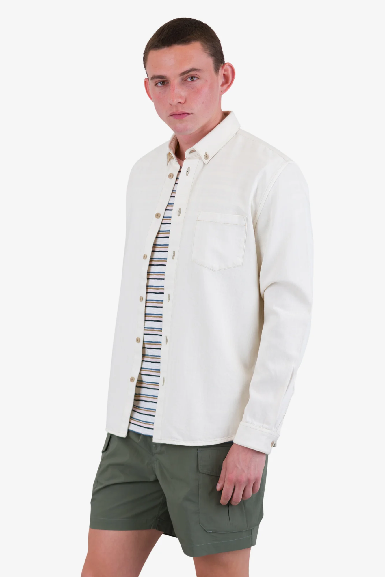 Relaxed Fit Shirt - White Denim - Image 6