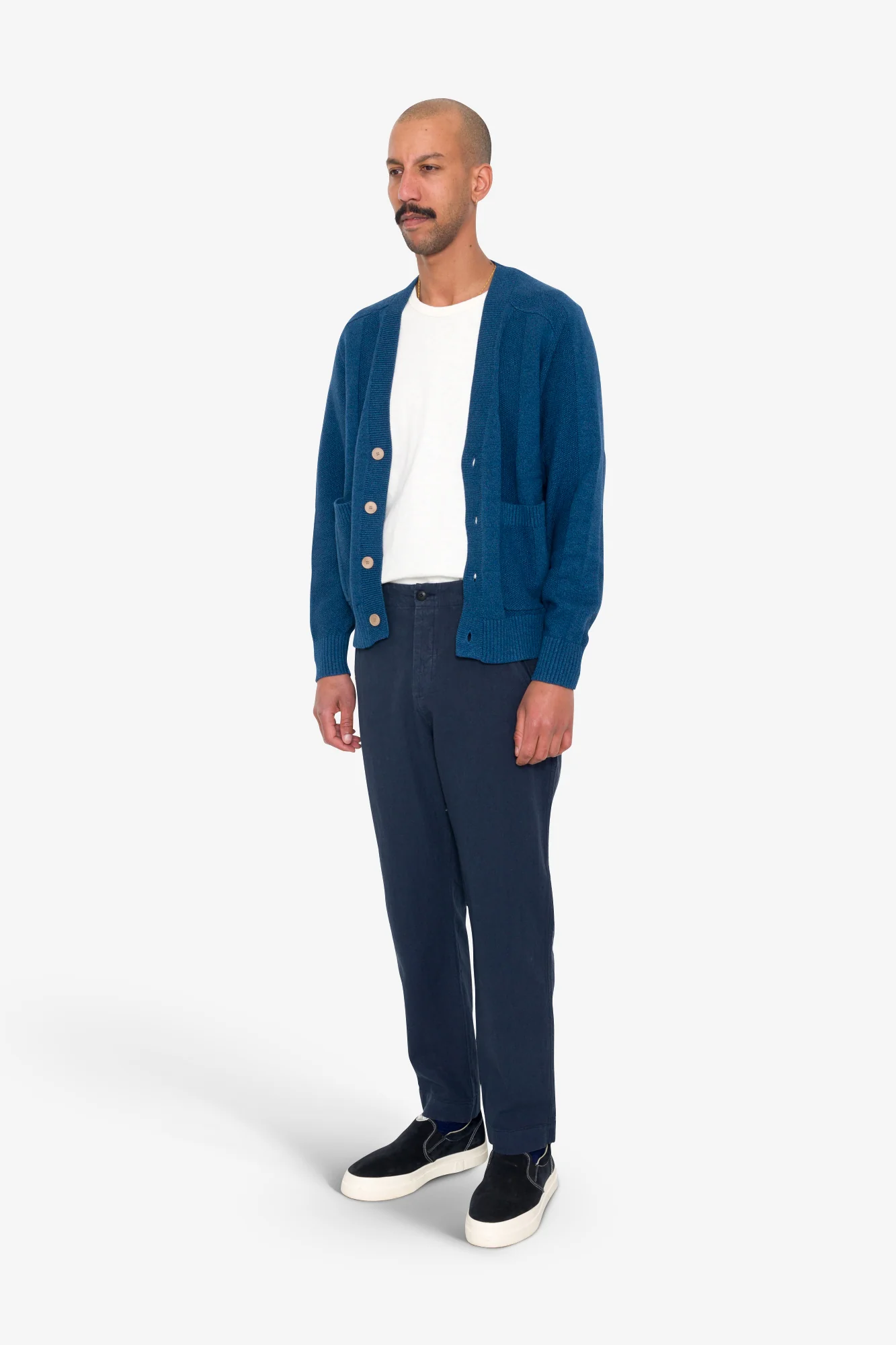 Saddle Cardigan - Navy Mix - Image 3